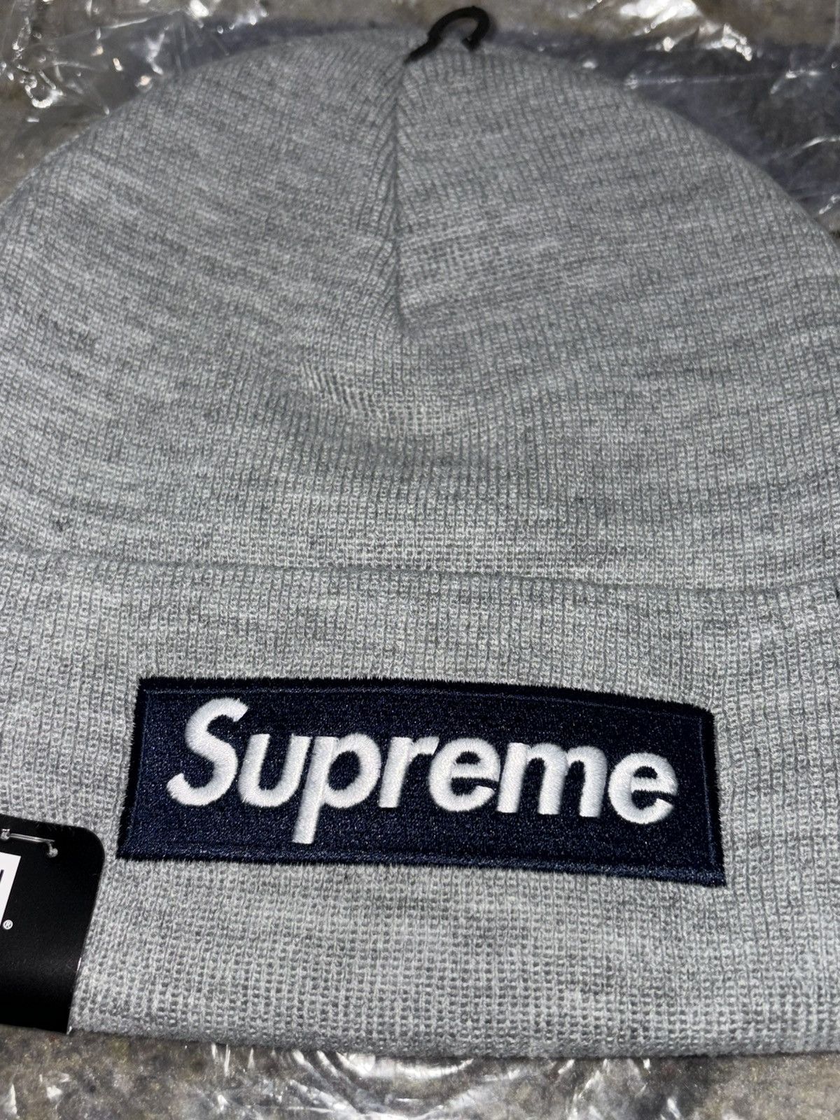 New Era × Supreme Supreme New Era Box Logo Beanie Grey Size ONE SIZE - 2 Thumbnail