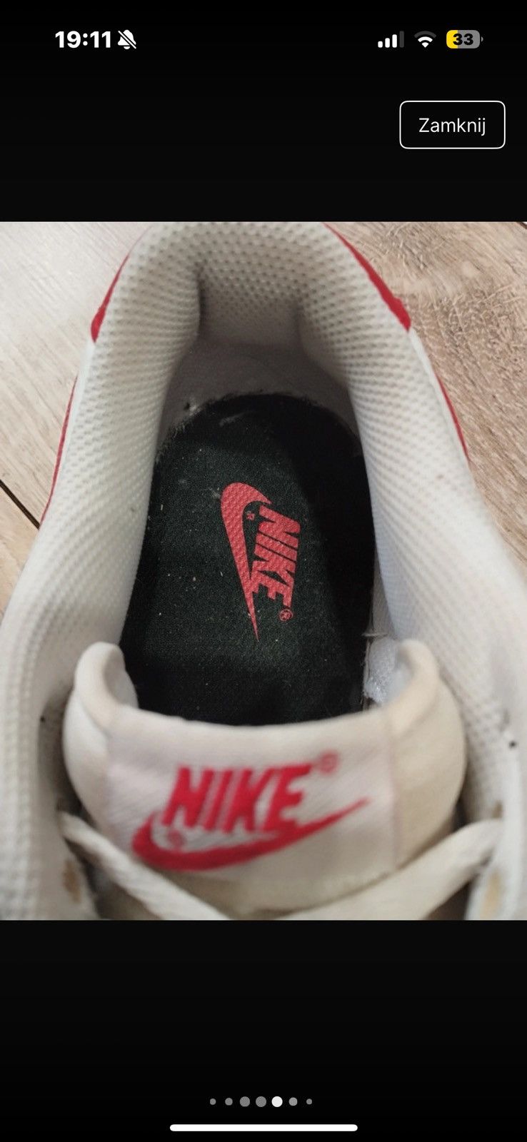 Nike Nike Dunk Low Retro Red Swoosh Panda size 44,5 Size US 10.5 / EU 43-44 - 6 Thumbnail