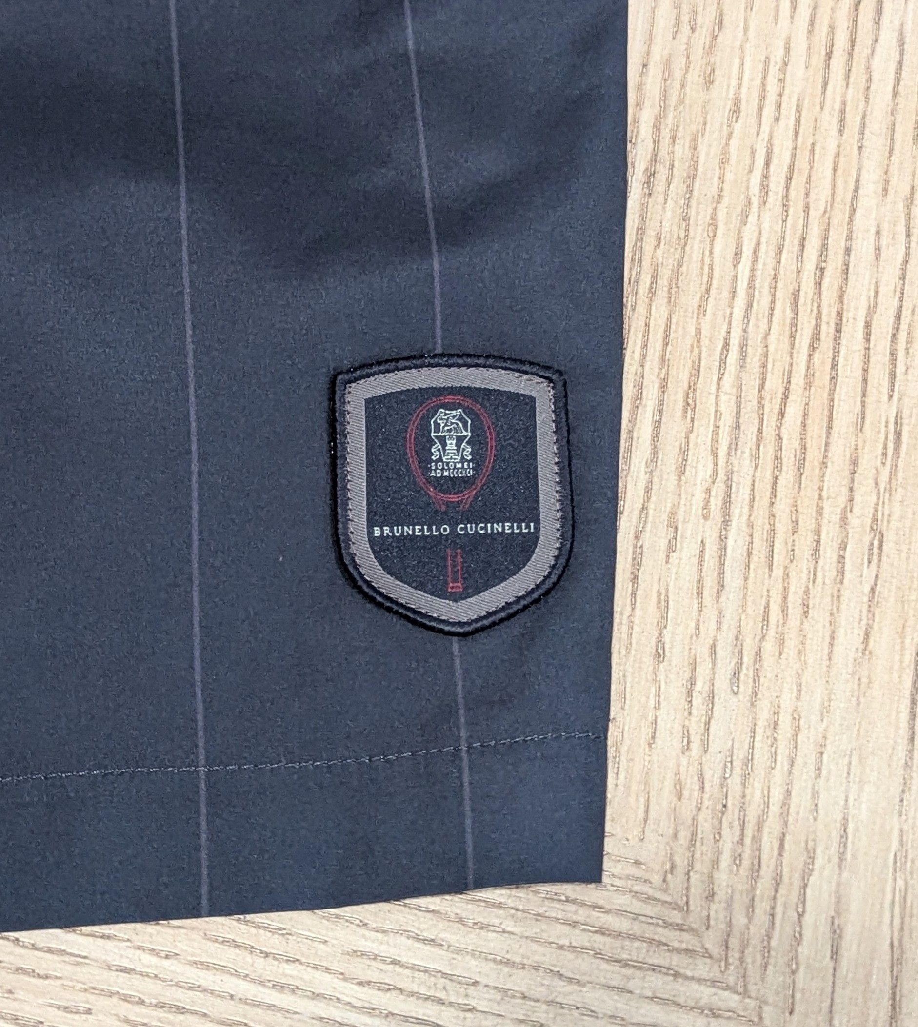 Brunello Cucinelli Brunello Cucinelli Pinstripe Pleated Shorts Navy 2XL Size US 38 / EU 54 - 2 Thumbnail