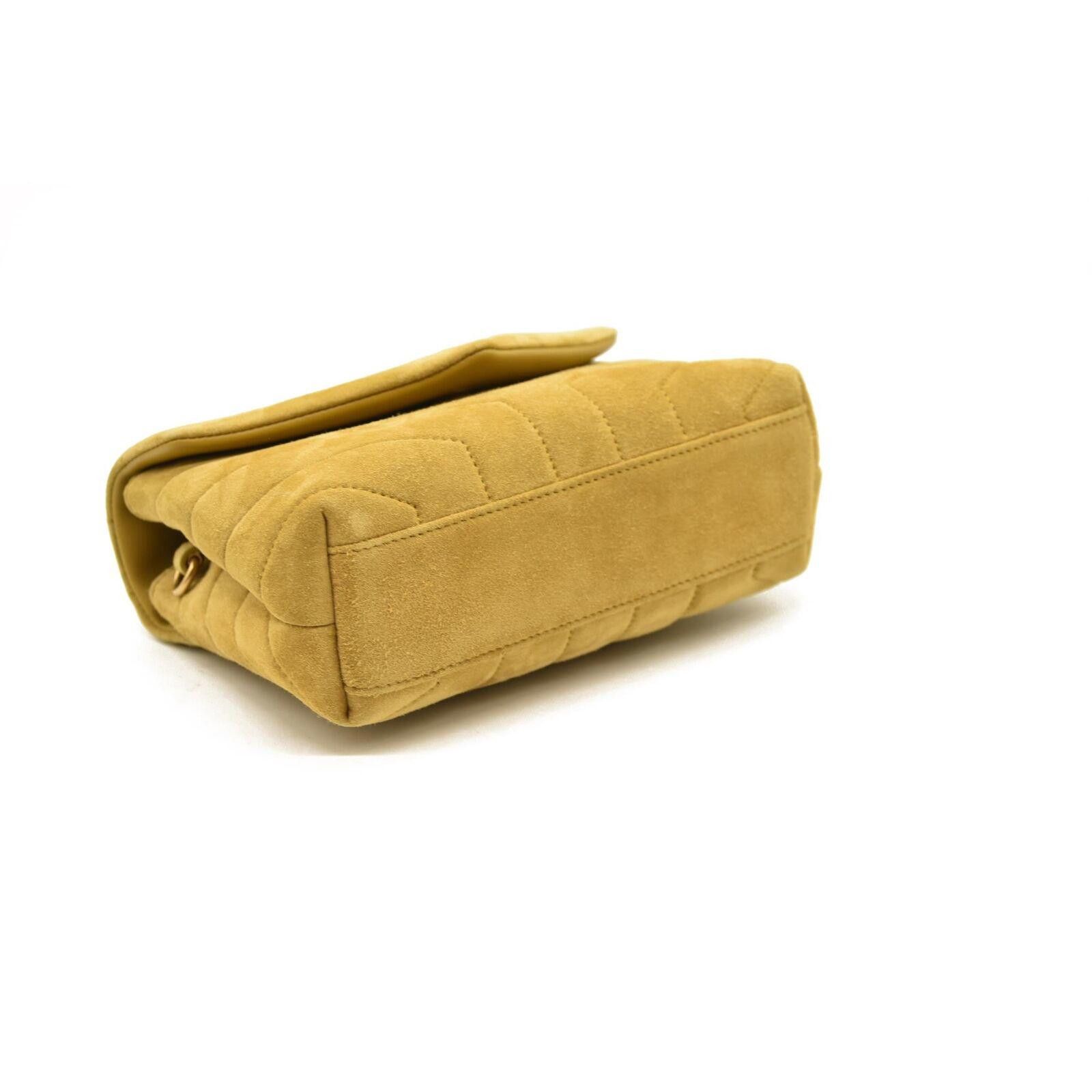 Designer Saint Laurent Suede Toy Loulou Shoulder Bag Chartreuse NEW Size ONE SIZE - 7 Thumbnail