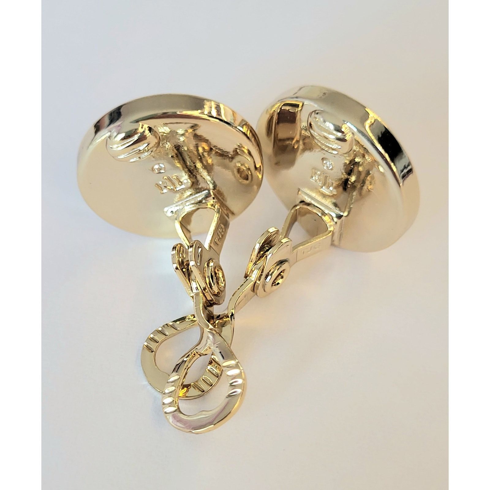 Ralph Lauren RLL Ralph Lauren Signed 2-Tone Earrings Silver Gold Clip TJG Size ONE SIZE - 3 Thumbnail