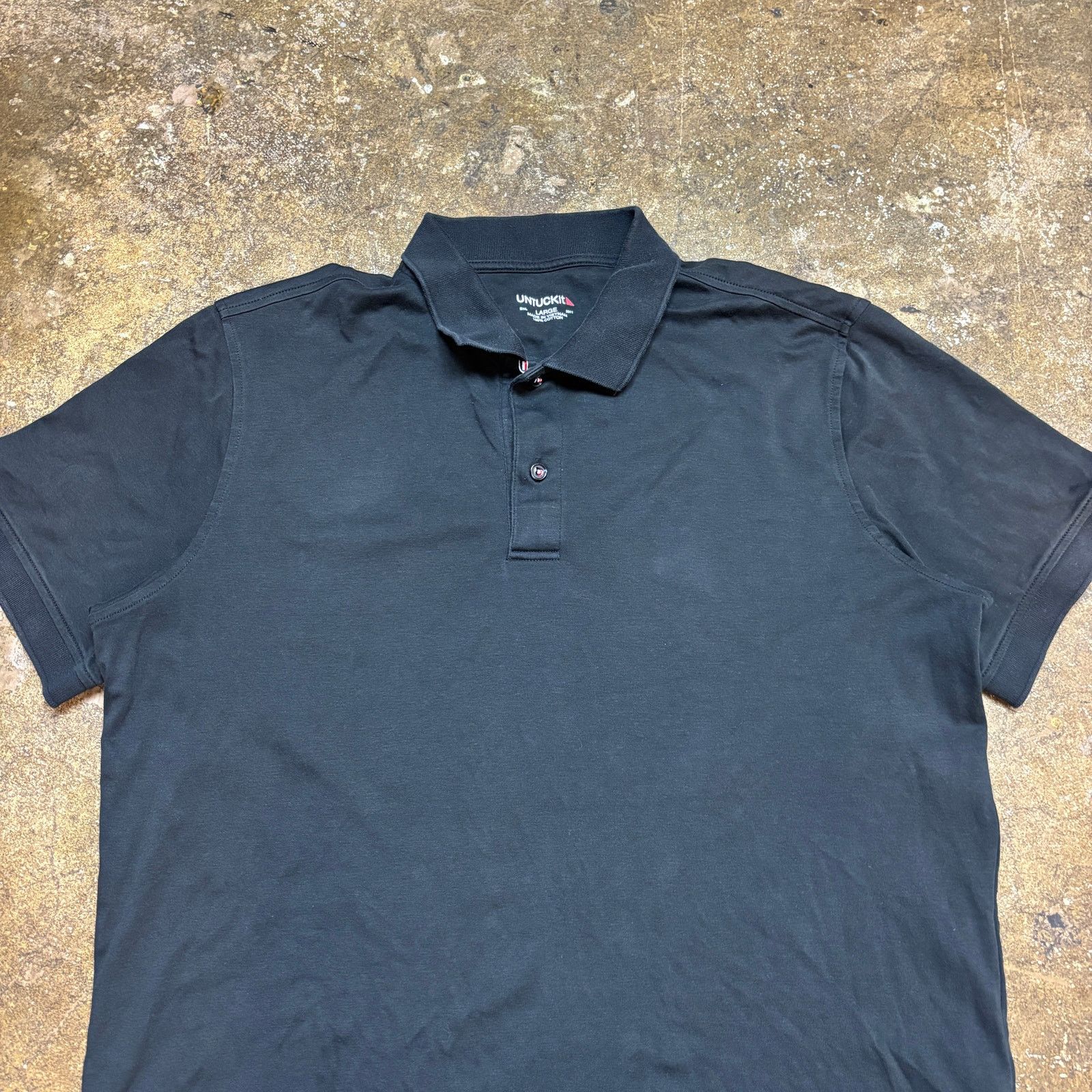 UNTUCKit Untuckit Damaschino Short Sleeve Polo Shirt Men's Large Golf Size US L / EU 52-54 / 3 - 2 Thumbnail