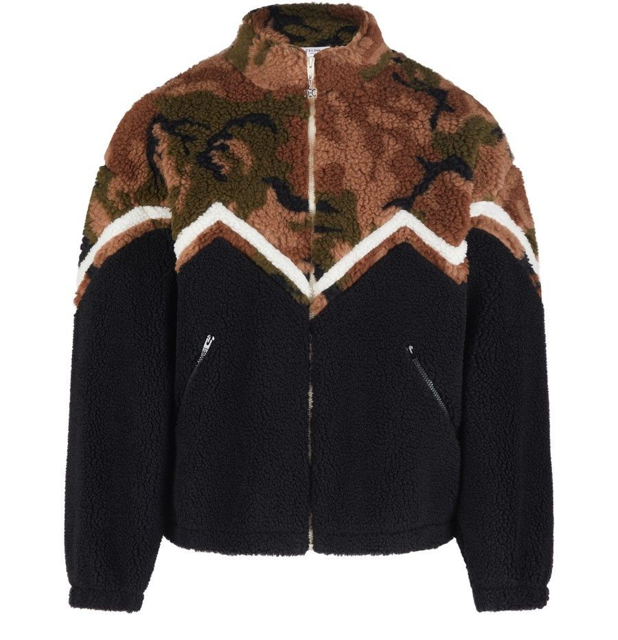 Celine Bi-Material Fleece Sweatshirt Jacket Size US XXL / EU 58 / 5 - 1 Thumbnail