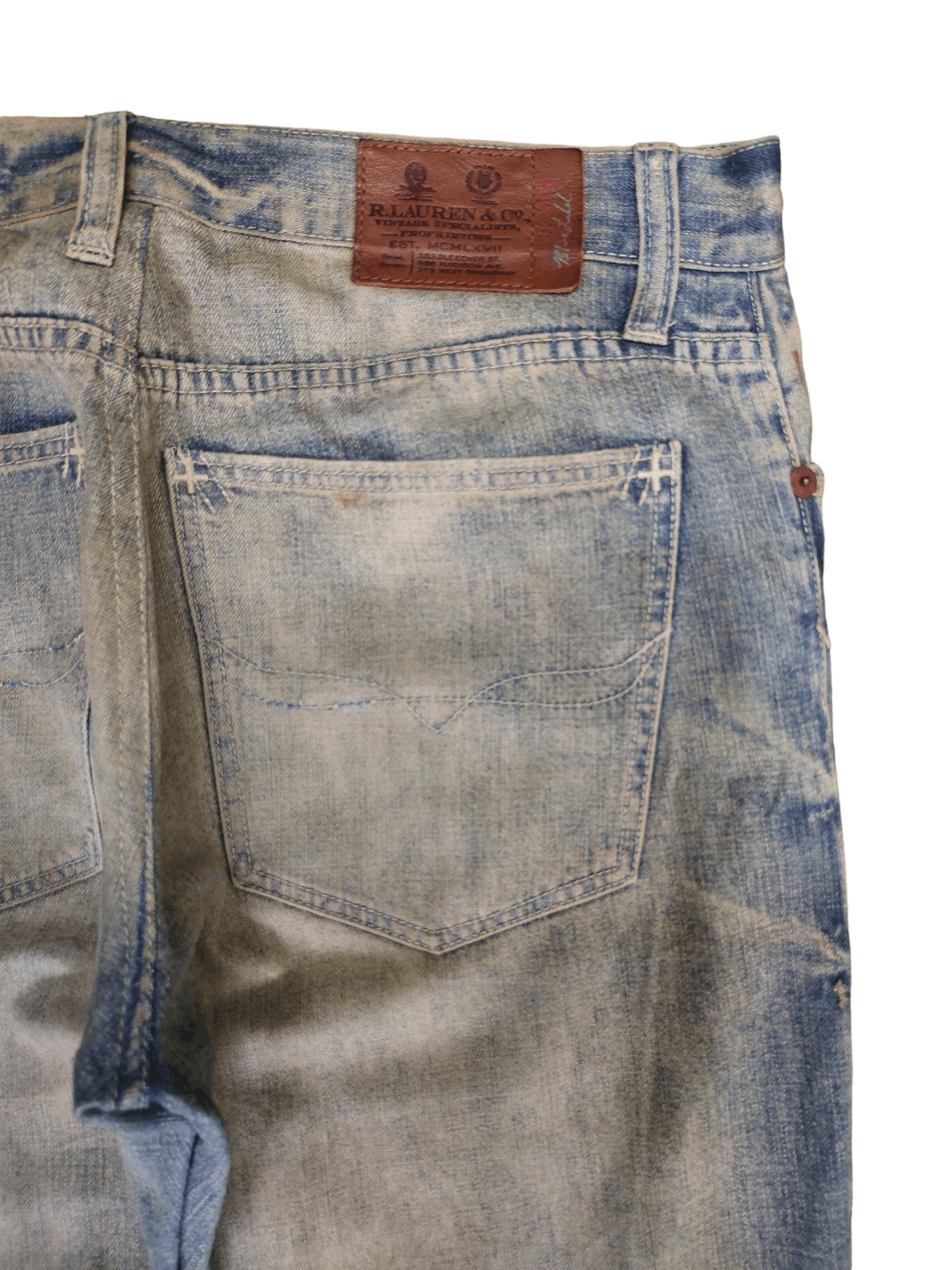 Polo Ralph Lauren Ralph Lauren Distress Faded Rusty Patchwork Skinny Jeans Size US 29 - 12 Thumbnail