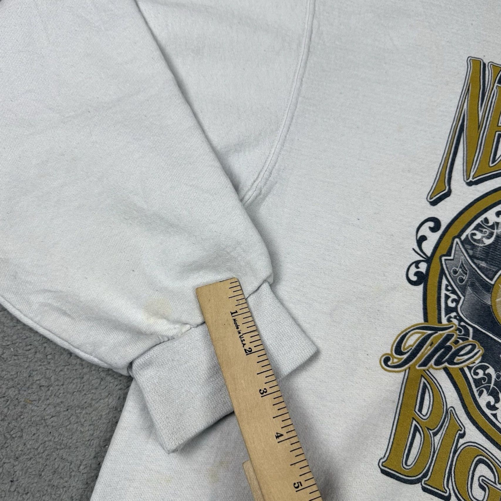 Jerzees VINTAGE New Orleans Sweatshirt Mens L White Jazz Jerzees 1990s Cotton Crewneck Big Easy Rare Size US L / EU 52-54 / 3 - 3 Thumbnail