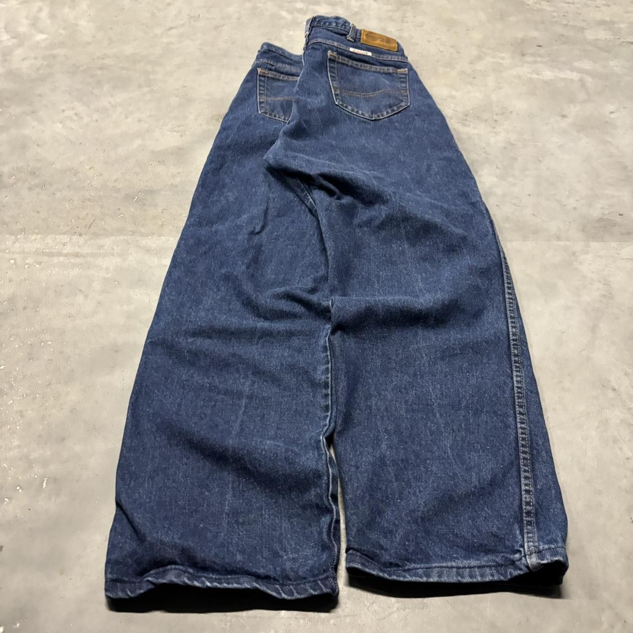 Japanese Brand × Vintage Crazy Vintage Y2K/2000s Dark Blue Wash Essential Denim Jeans! Size US 34 / EU 50 - 4 Thumbnail