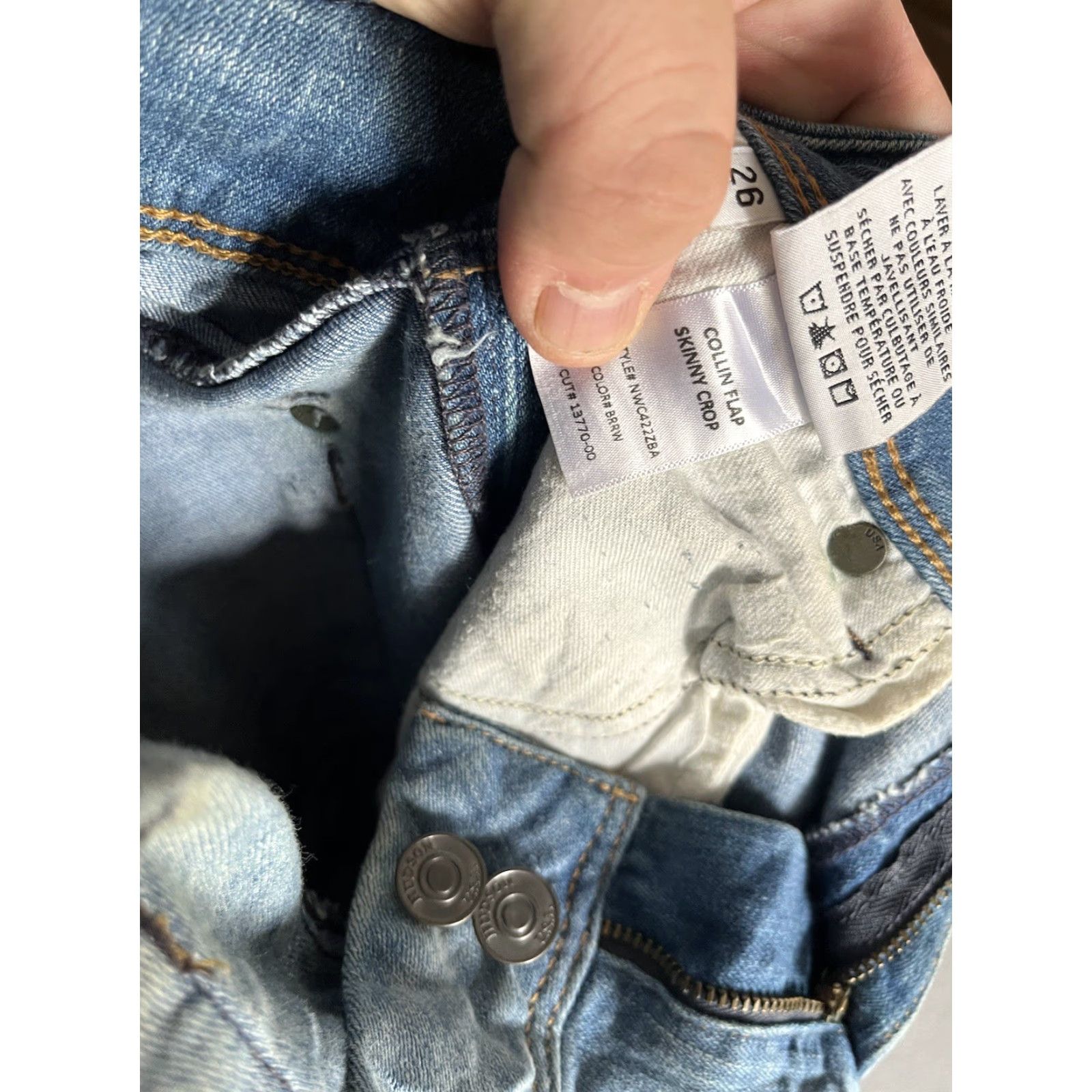 Vintage VINTAGE Hudson Collin Flap Skinny Crop Jeans Women 26 Blue Cropped 90s Mens Womens? Size 26" / US 2 / IT 38 - 6 Thumbnail