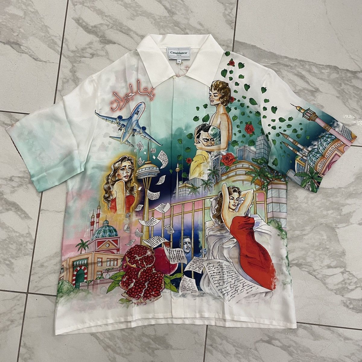 Casablanca Casablanca La Liaison Cuban Collar Shirt Size XL | Grailed