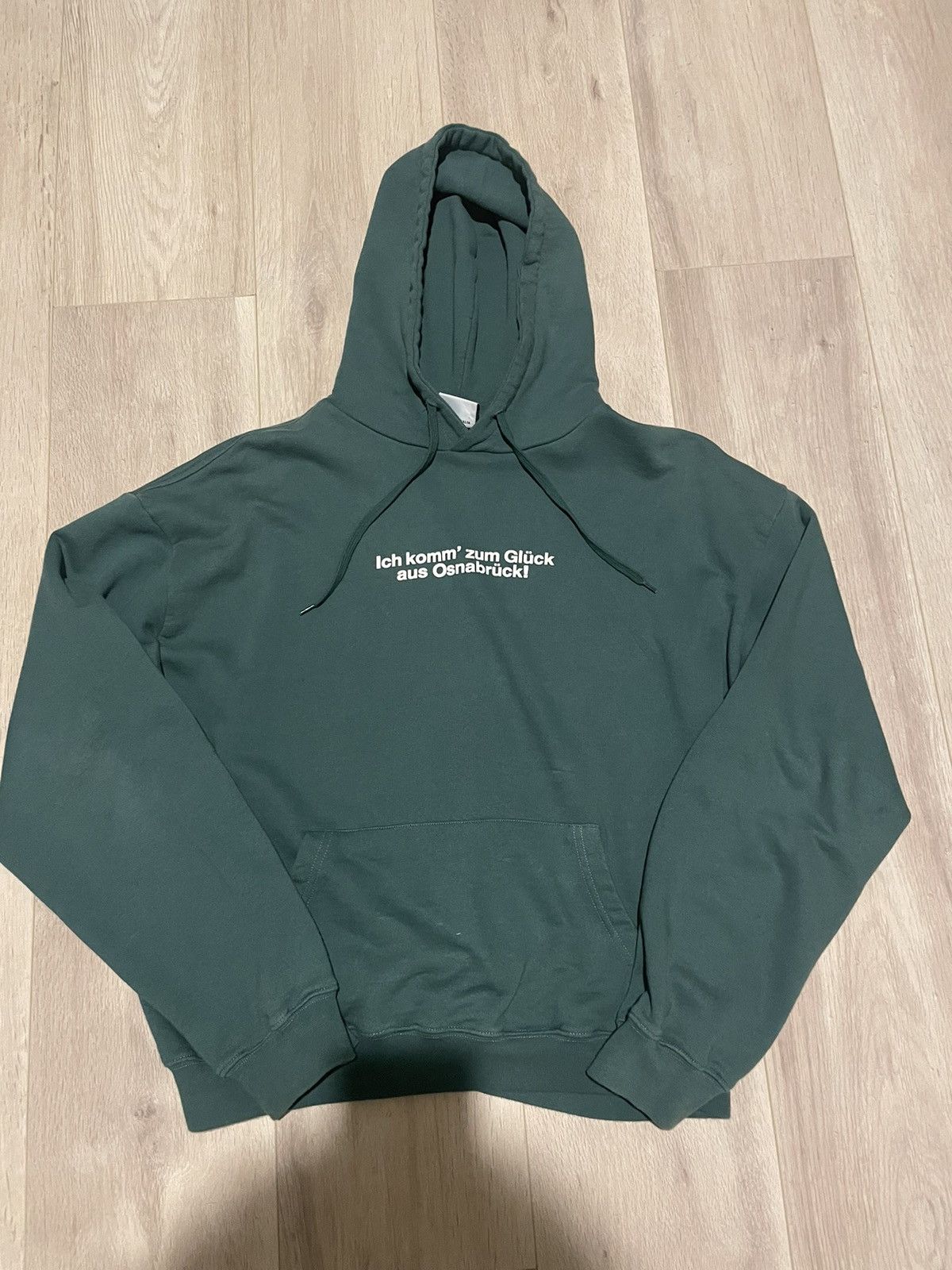 image of Vetements Tourist Hoodie Aw2018 in Green, Men's (Size Small)