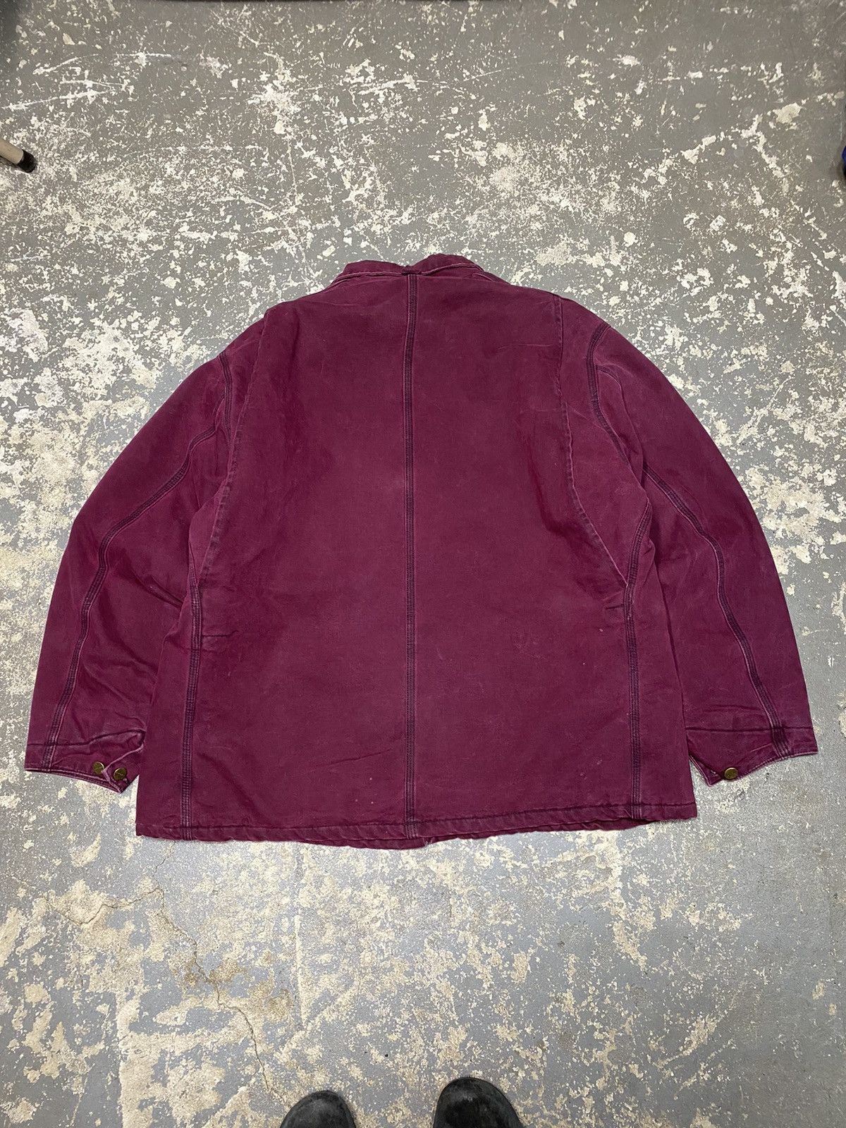 Carhartt × Vintage Vintage Carhartt Plum Purple Blanket Lined Chore Jacket 90s Size US XL / EU 56 / 4 - 12 Thumbnail