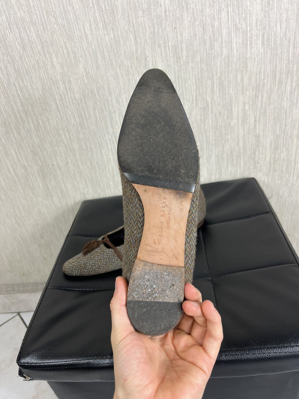 Harris Tweed × Ralph Lauren × Vintage Vintage Ralph Lauren wool Harris Tweed flats y2k ballerinas Size US 9 / IT 39 - 17 Thumbnail