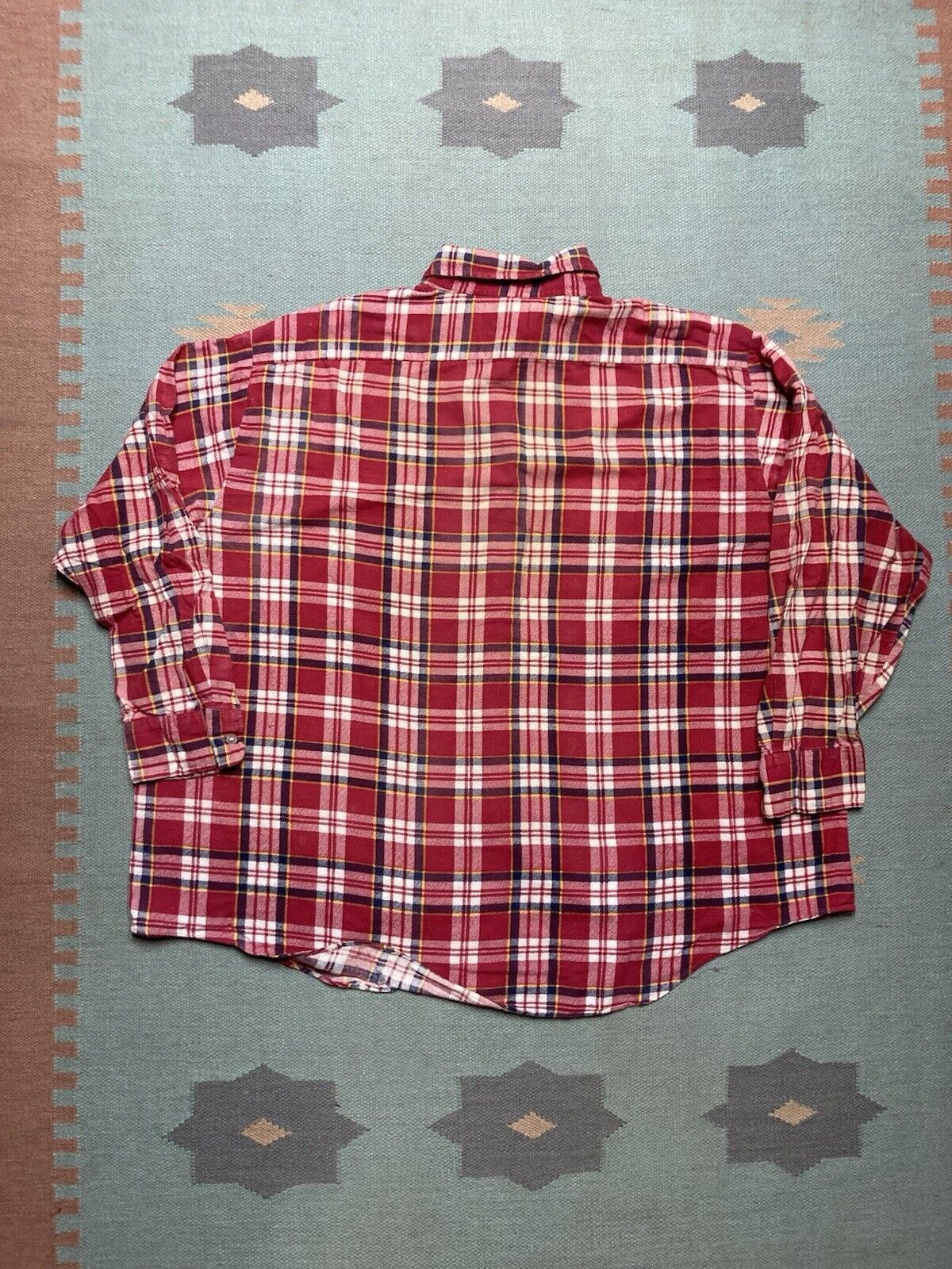 JCPenney × Vintage VTG 70s JCPenney flannel shirt plaid cotton distressed 3XL Size US XXL / EU 58 / 5 - 8 Thumbnail