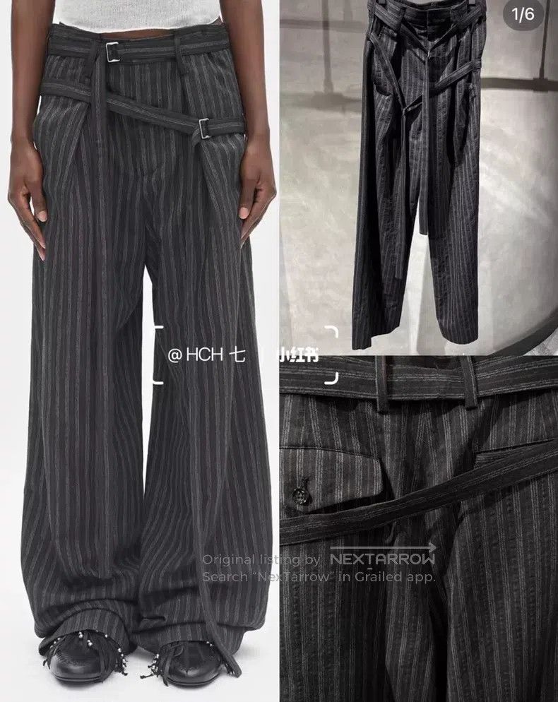 Ann Demeulemeester Ann Demeulemeester Double rope stripe dress pants Size 32" / US 10 / IT 46 - 3 Thumbnail