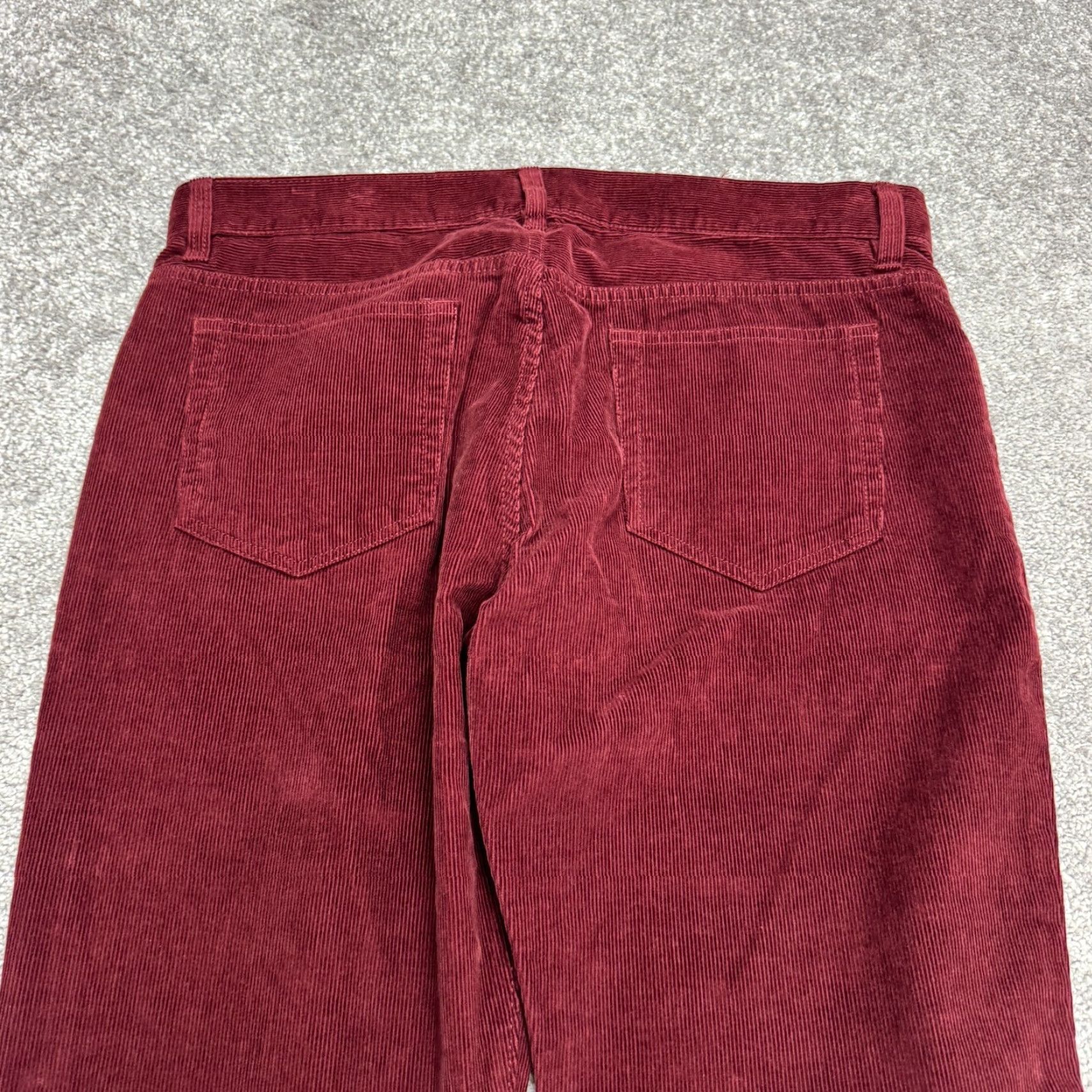 J.Crew J.Crew Slim Fit Corduroy Pants Mens 33x30 Red Cotton Flat Front Chino Classic Preppy 5-Pocket Menswear Size US 33 - 4 Thumbnail