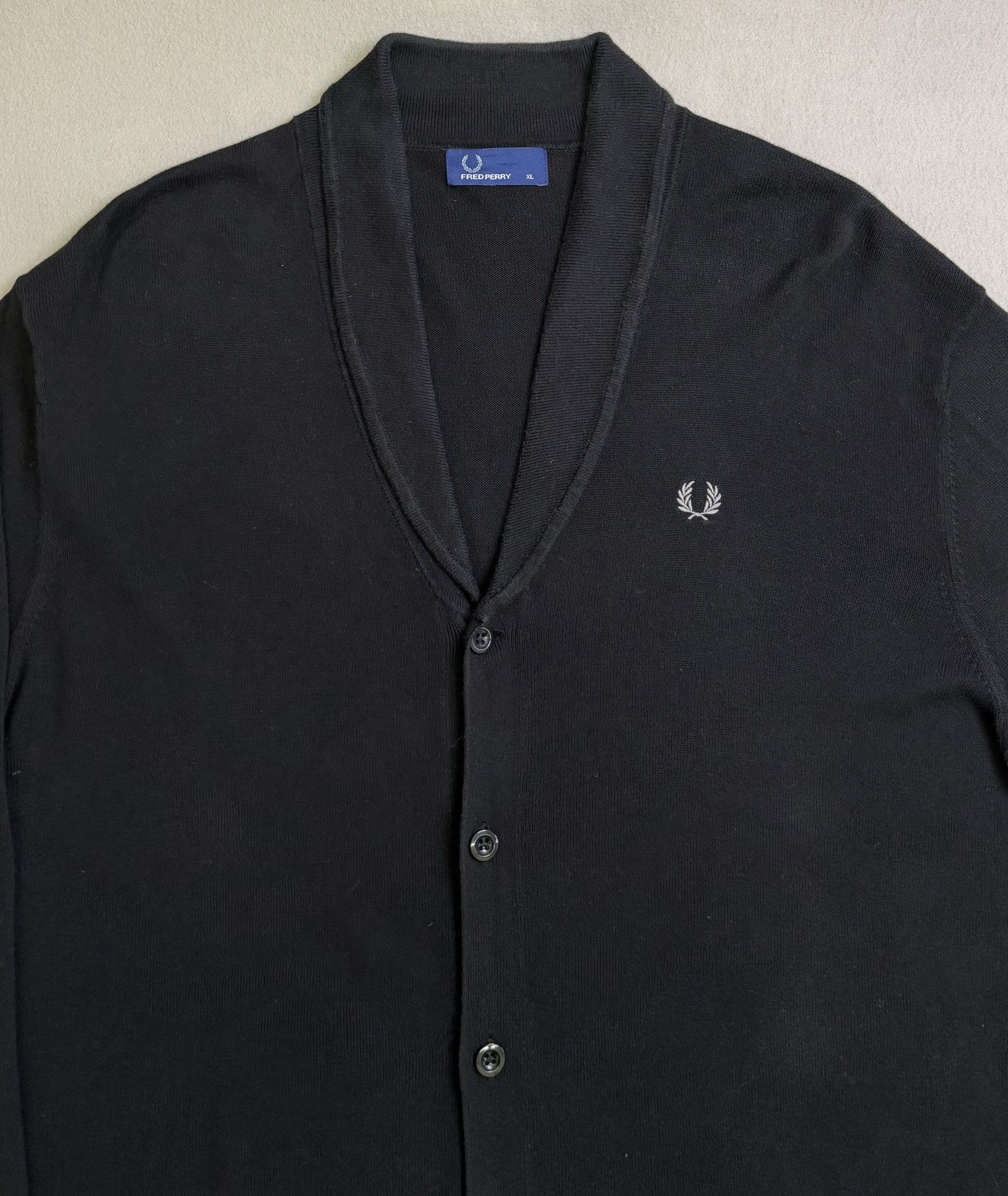 Fred Perry Fred Perry Black Cardigan Size XL Size US XL / EU 56 / 4 - 6 Thumbnail