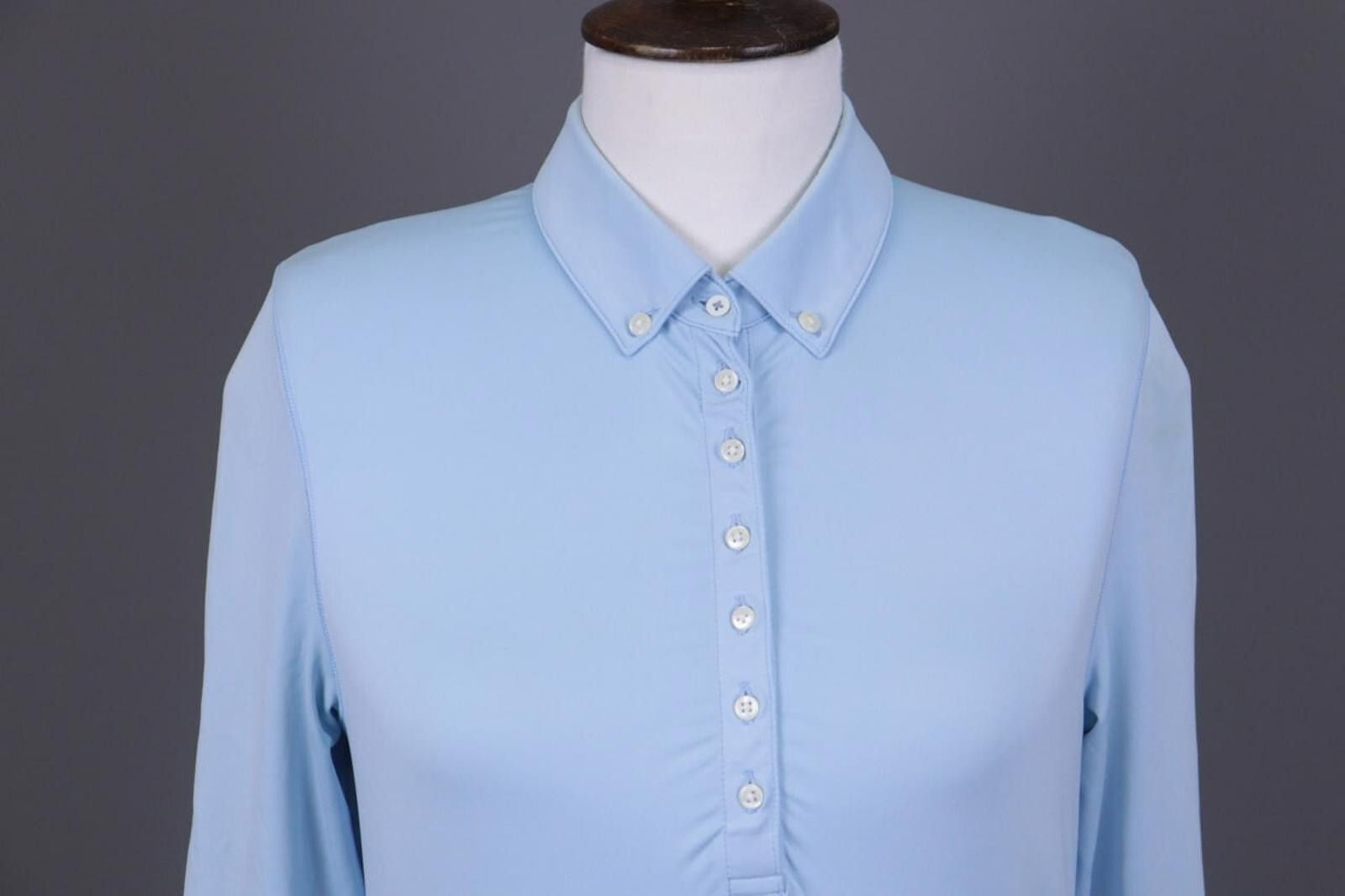 KJUS KJUS UPF 50+ Blue Long Sleeve Polo Shirt Size S Size S / US 4 / IT 40 - 3 Thumbnail