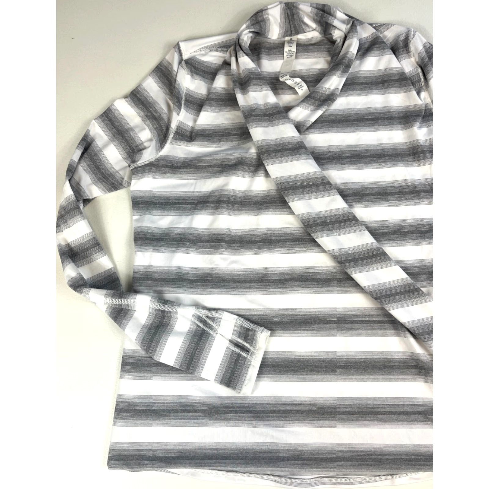 Lululemon Women's Lululemon Iconic Wrap Long Sleeve Striped Lightweight Sz 4 Size S / US 4 / IT 40 - 4 Thumbnail