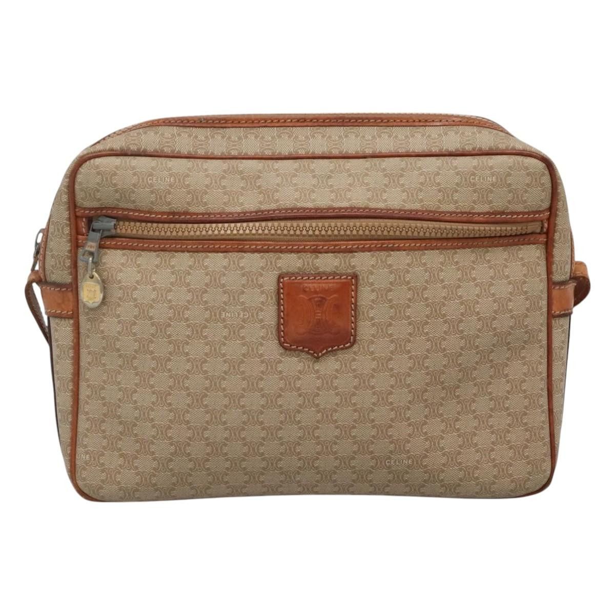 Celine CELINE Macadam Canvas Shoulder Bag Pvc Beige Gold Size ONE SIZE - 2 Thumbnail