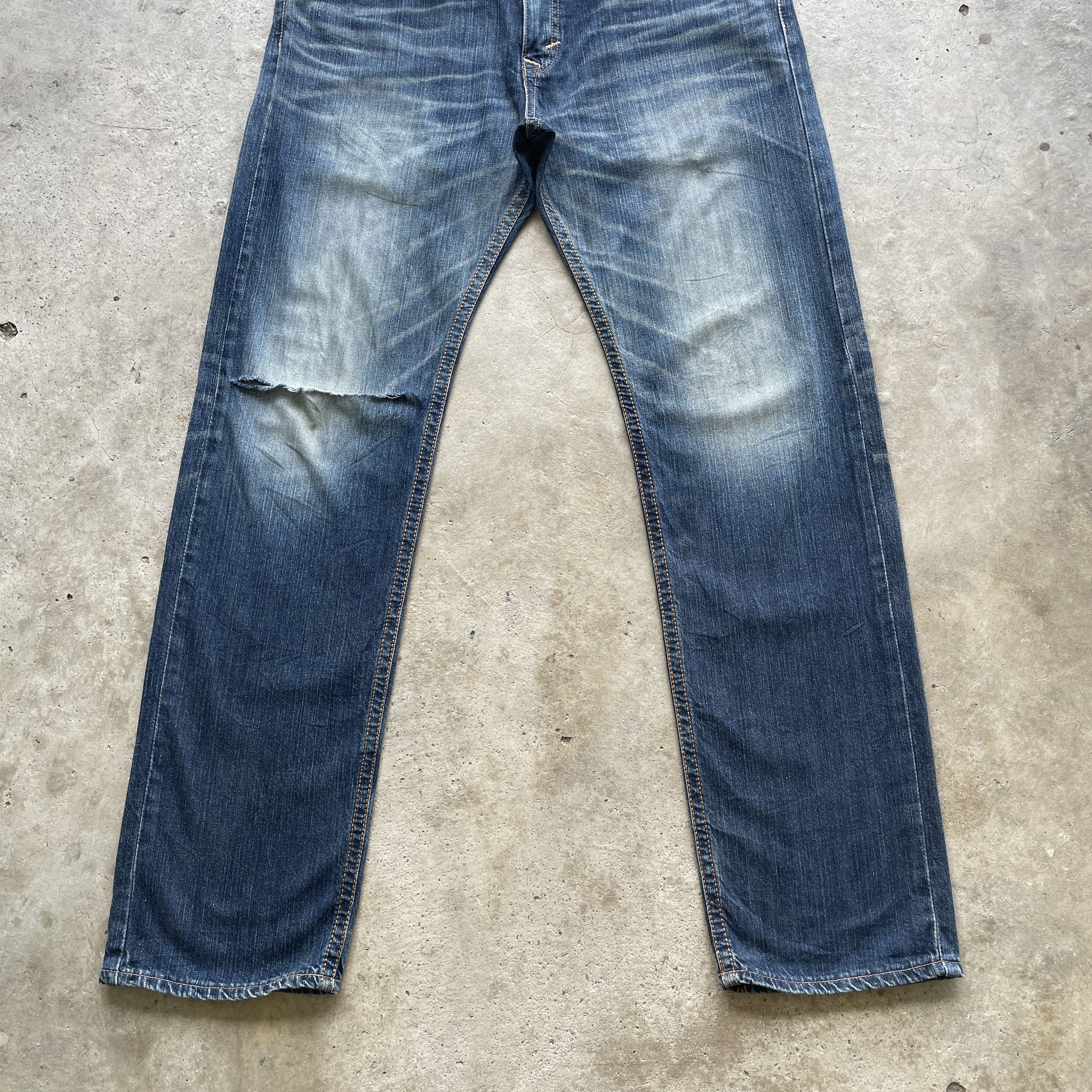 Edwin VINTAGE EDWIN XV JEANS DISTRESSED FADED DENIM PANTS W36x33.5 Size US 36 / EU 52 - 5 Thumbnail