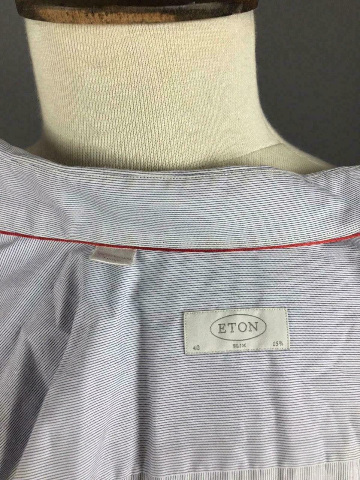 Eton Men Eton Striped Button Up Long Sleeve Dress Shirt Size 40 Size US M / EU 48-50 / 2 - 8 Thumbnail