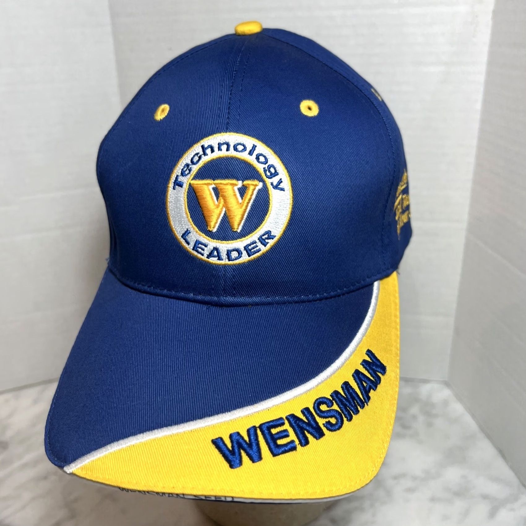 Vintage VINTAGE Wensman Seed Technology Hat Blue Gold Cap Strapback Minnesota Farm Mens One Size Size ONE SIZE - 2 Thumbnail