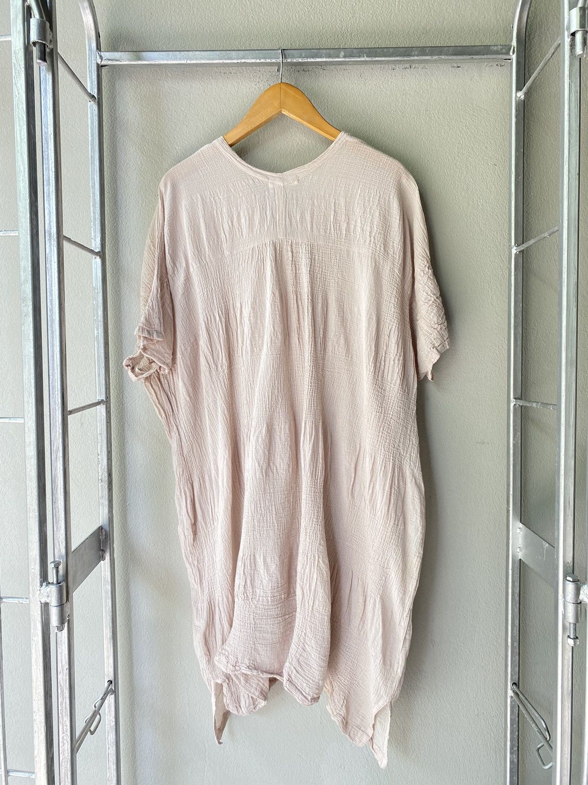 Issey Miyake Plantation Crinkled Baby Pink Tunic Size ONE SIZE - 12 Thumbnail
