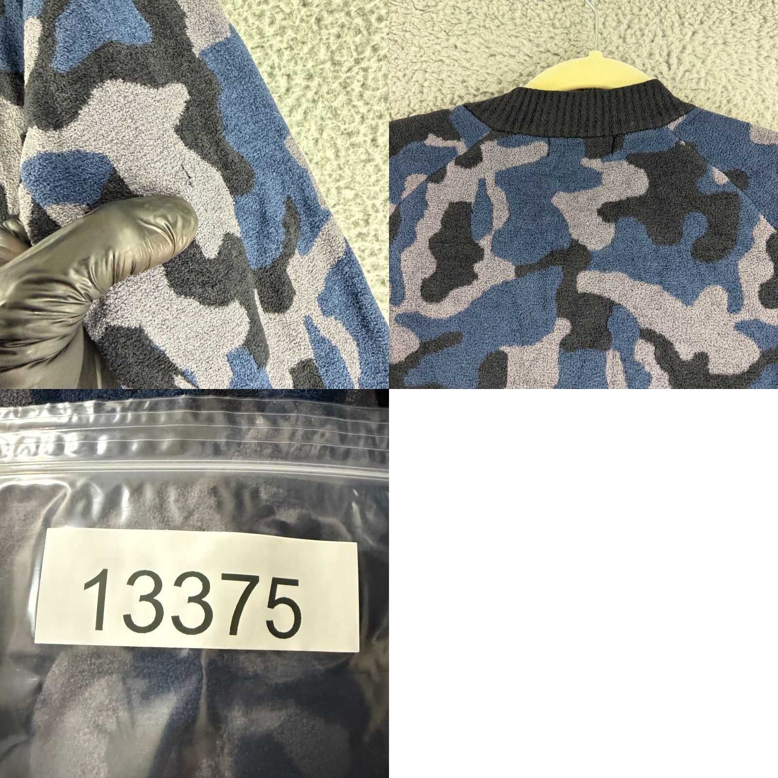 Vintage Barefoot Dreams CozyChic Ultra Lite Bomber Sweater Womens XS Blue Camo LS Long Sleeve Knit Cardigan Casual, Bohemian, 90s Womens Size XS / US 0-2 / IT 36-38 - 9 Thumbnail