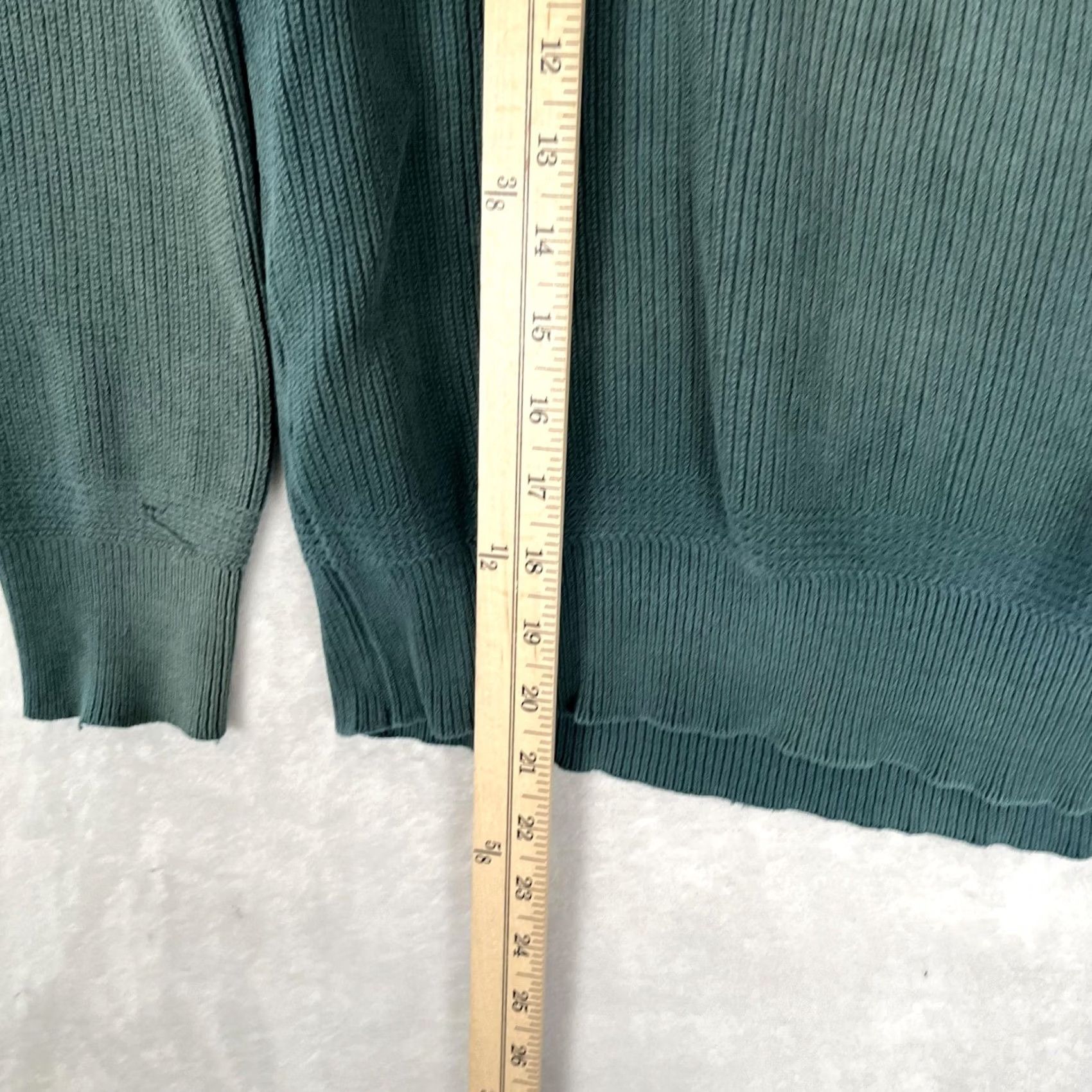 Vintage VINTAGE L.L. Bean Sweater Womens M Green Mock Neck Henley Cotton Knit Made USA Size M / US 6-8 / IT 42-44 - 7 Thumbnail