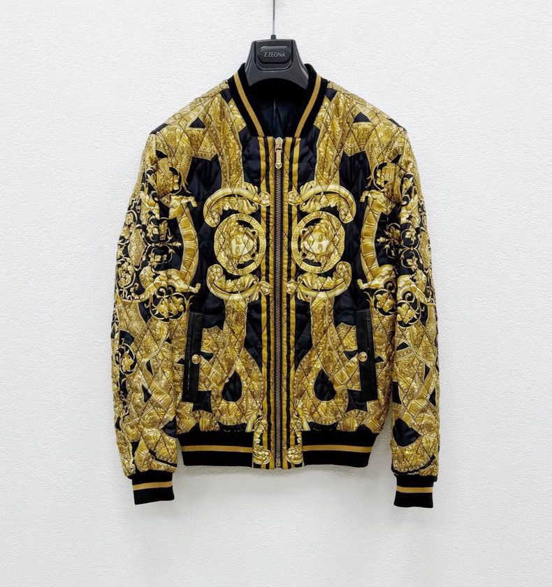 Versace Versace Mulberry silk cotton jacket Size US S / EU 44-46 / 1 - 1 Thumbnail