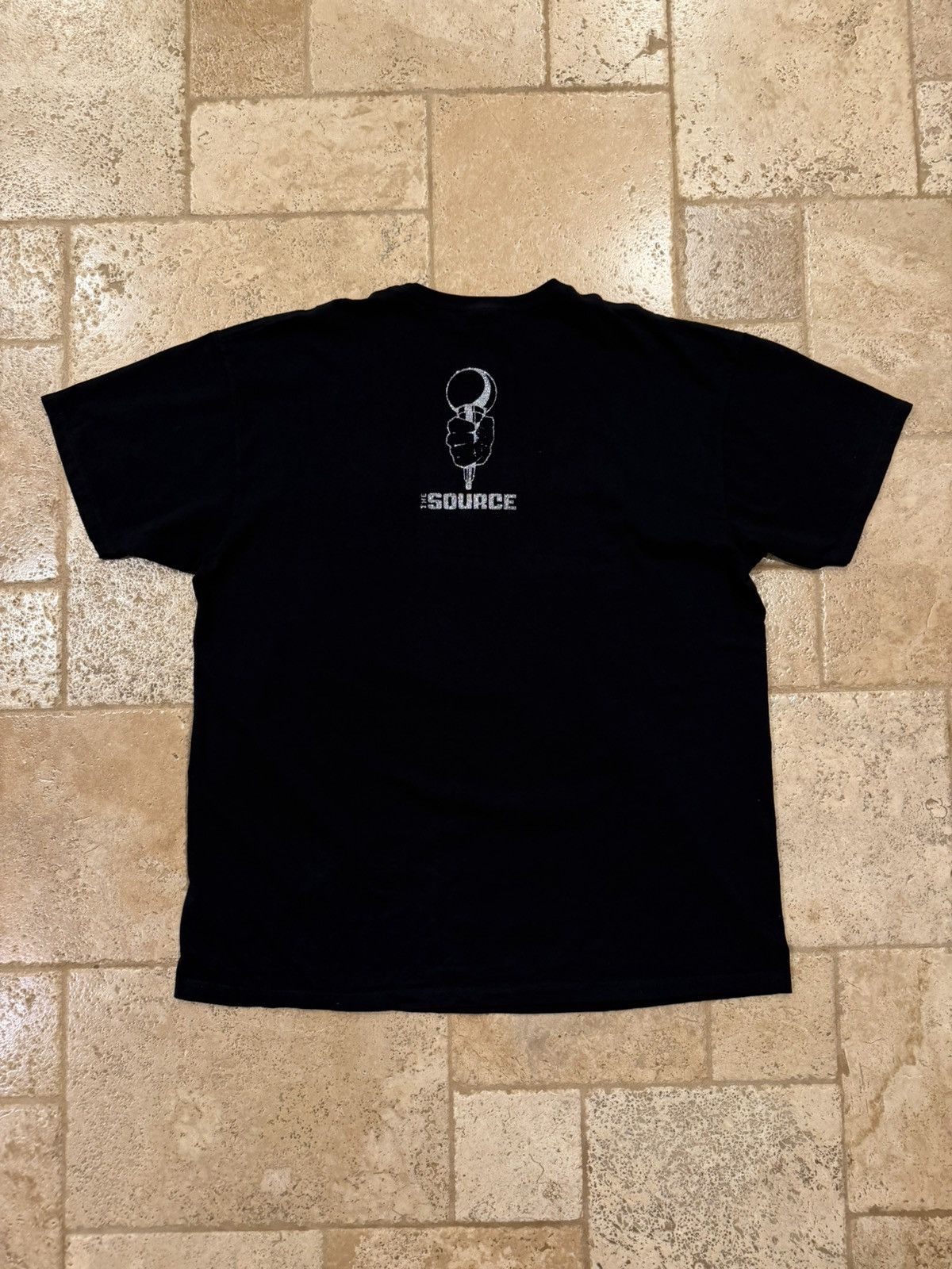 Vintage Vintage Tupac Big Face The Source Magazine Black Rap Tee Size US XXL / EU 58 / 5 - 11 Thumbnail