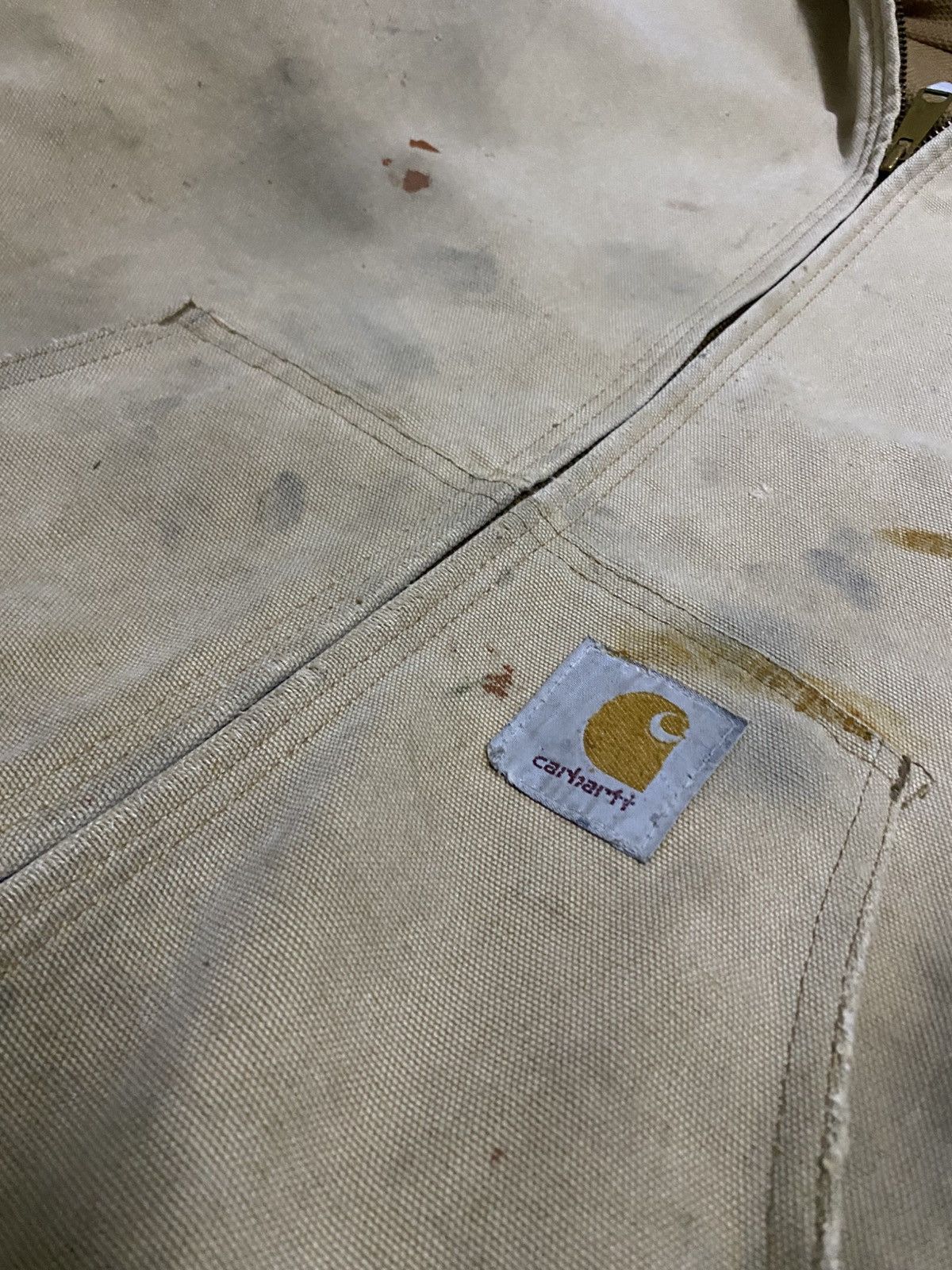 Carhartt Vintage Trashed Distress Carhartt hoodie jacket Size US L / EU 52-54 / 3 - 4 Thumbnail