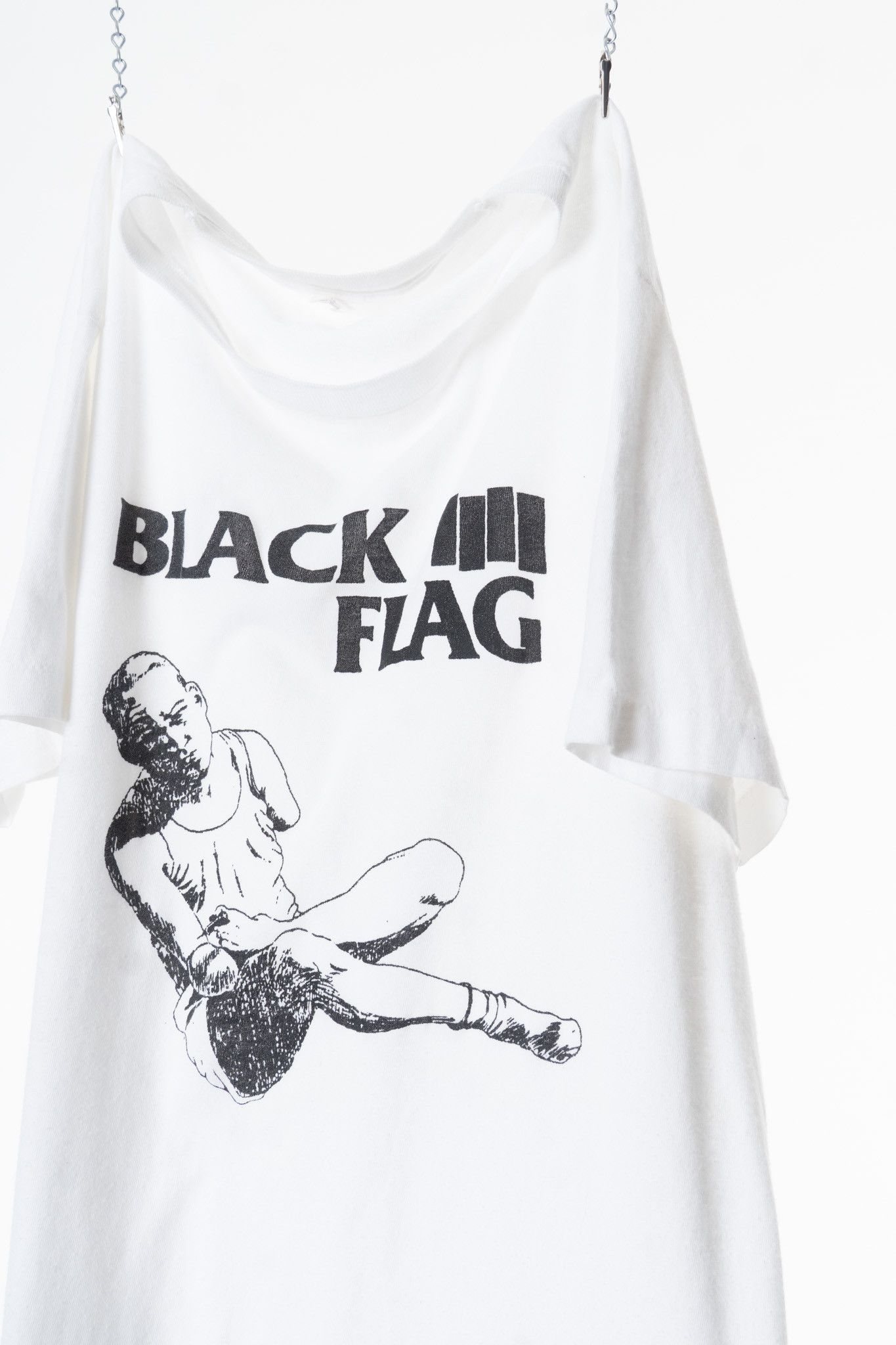 Vintage Vintage 1980s Black Flag Punk Band T-Shirt Size US L / EU 52-54 / 3 - 3 Thumbnail