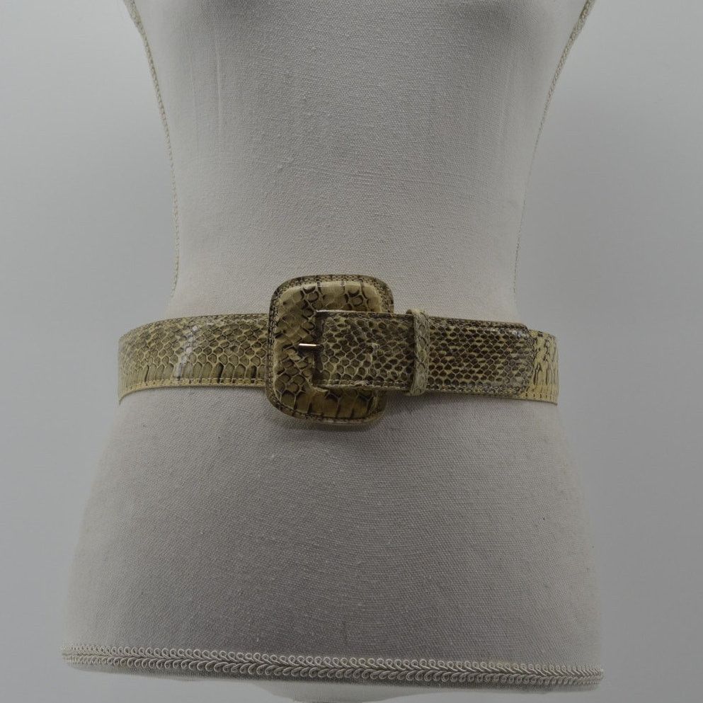 Vintage Ritz Accessory Lady Genuine Snake Skin M/L Wide Belt Preppy Size ONE SIZE - 11 Thumbnail