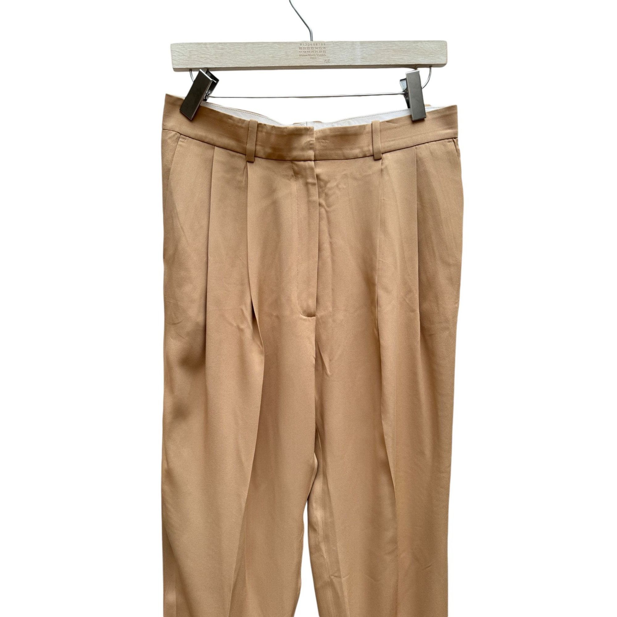 Celine Phoebe Philo Beige Silk Wide Pants Size 30" / US 8 / IT 44 - 2 Thumbnail