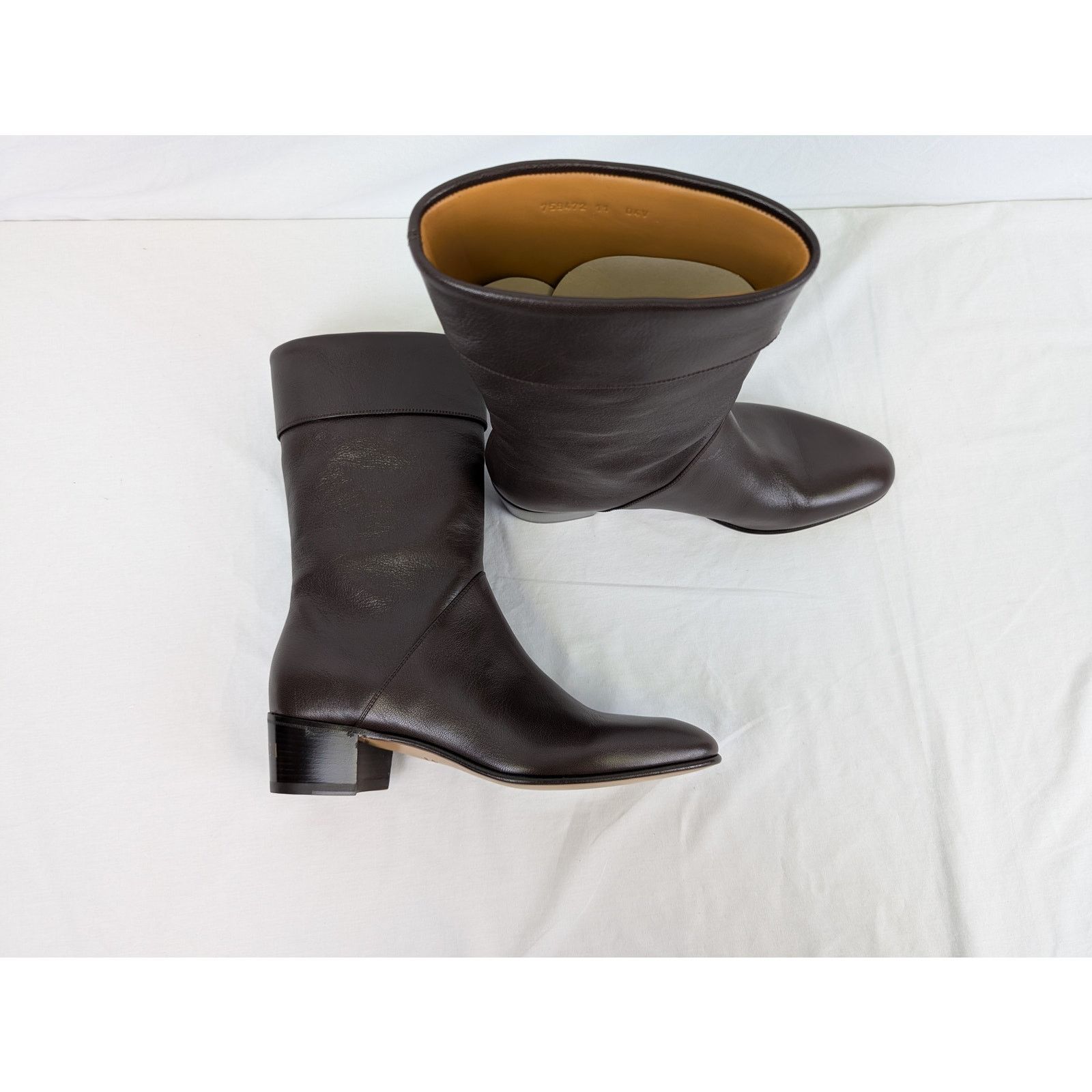 Gucci o1rshd1 Men's Heeled Boots in Chocolate Size US 11.5 / EU 44-45 - 7 Thumbnail