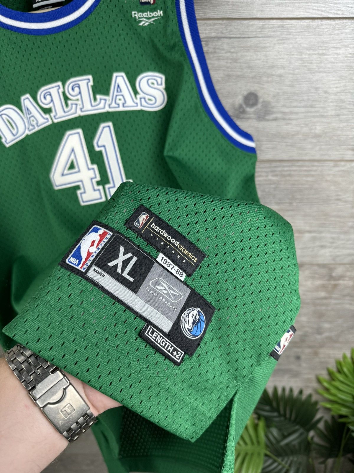 NBA × Reebok × Vintage NBA REEBOK 1987-88 HARDWOOD VINTAGE DIRK NOWITZKI DALLAS Size US M / EU 48-50 / 2 - 6 Thumbnail