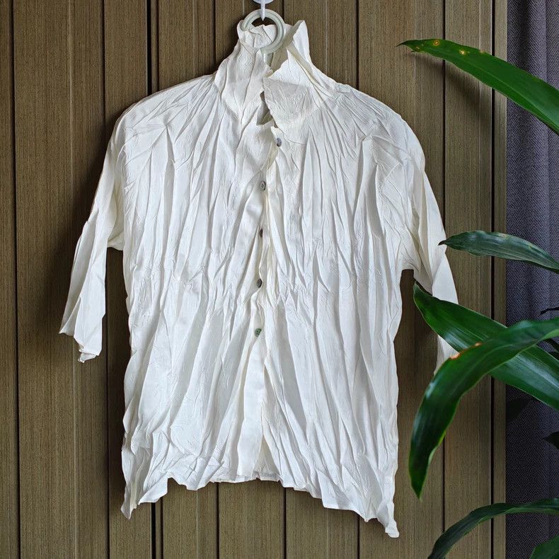 Issey Miyake Issey Miyake White shirt jacket Size L / US 10 / IT 46 - 1 Thumbnail