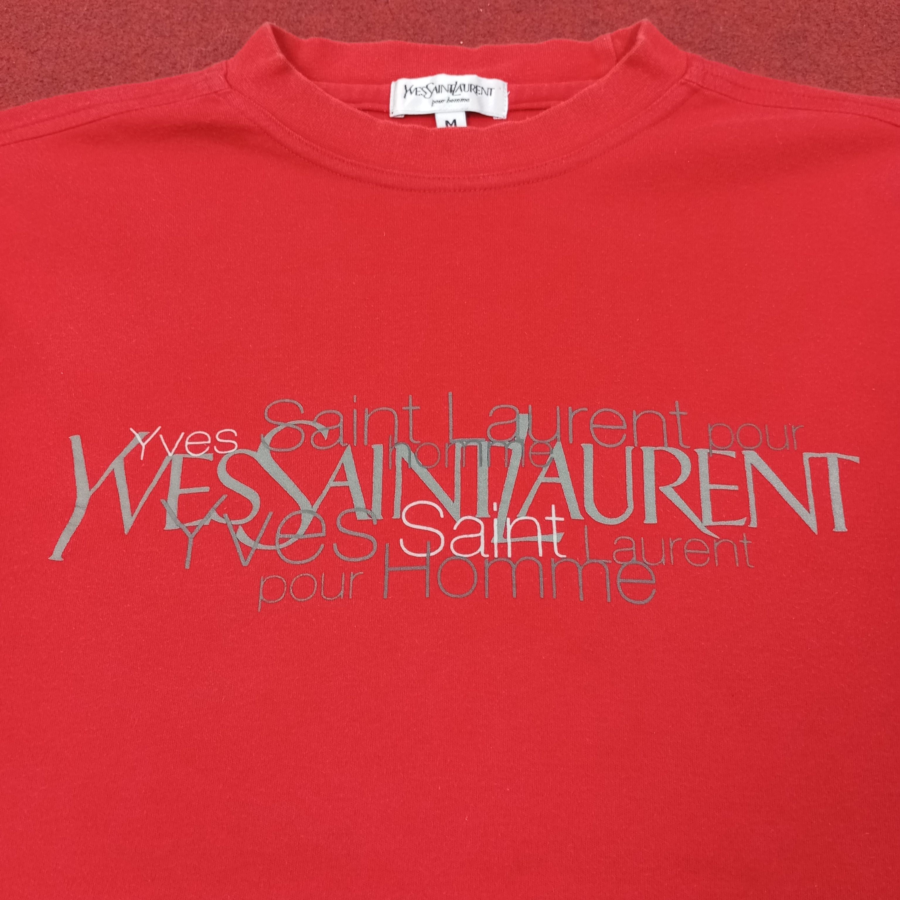 Yves Saint Laurent Yves Saint Laurent Fashion Brand Spellout Tshirt c239n44 Size US L / EU 52-54 / 3 - 2 Thumbnail