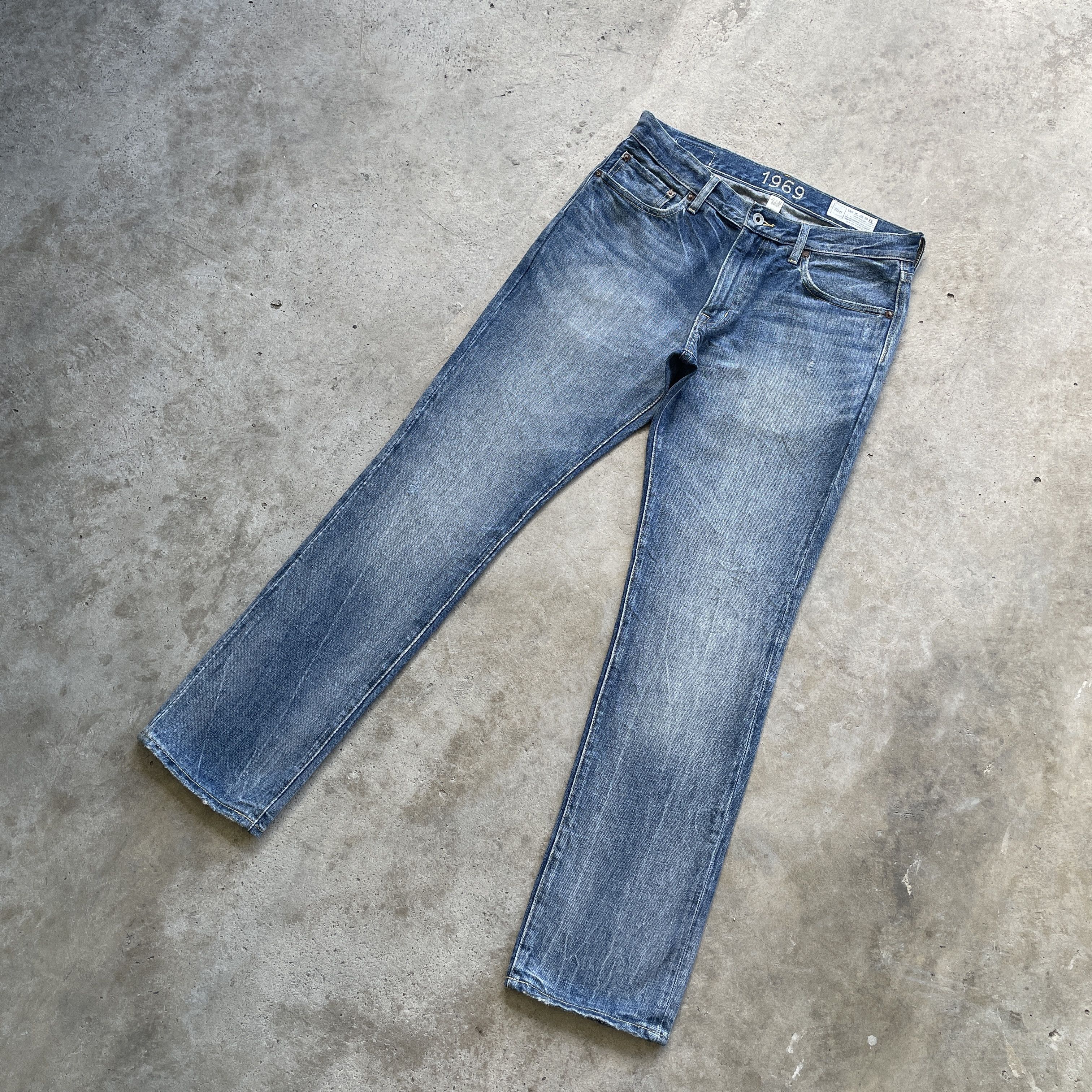 Gap × Jean W32 VINTAGE GAP JEANS STRAIGHT SLIM FIT FADED DENIM PANTS Size US 32 / EU 48 - 1 Thumbnail