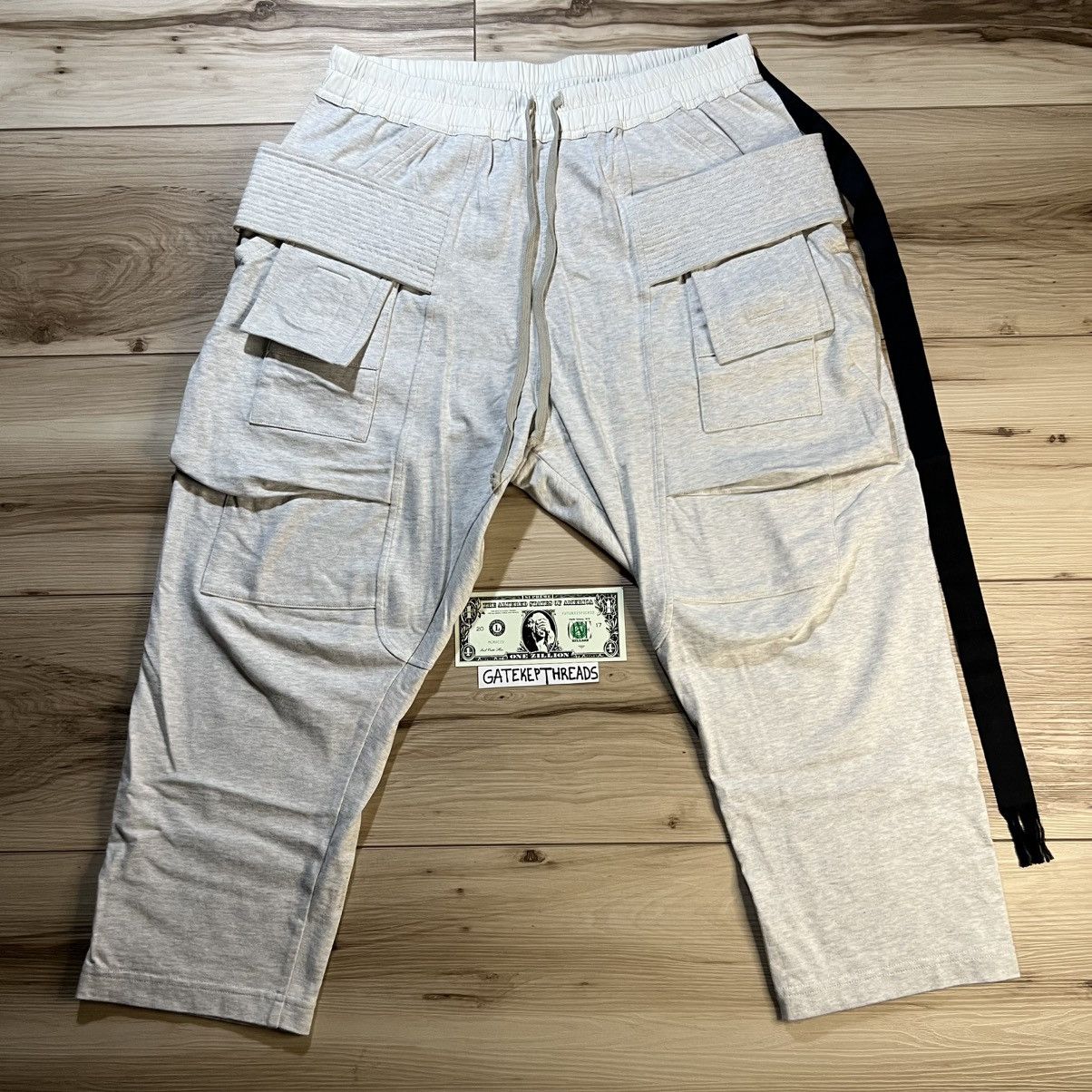 Rick Owens Drkshdw Rick Owens DRKSHDW SS23 Cropped Creatch Cargo Milk Melange Size US 34 / EU 50 - 1 Thumbnail