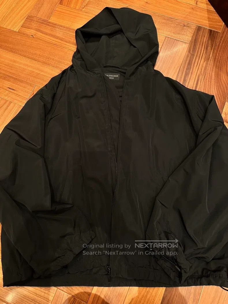 Balenciaga Balenciaga Black Letter Logo Printed Hooded Loose Fit Jack Size US S / EU 44-46 / 1 - 1 Thumbnail