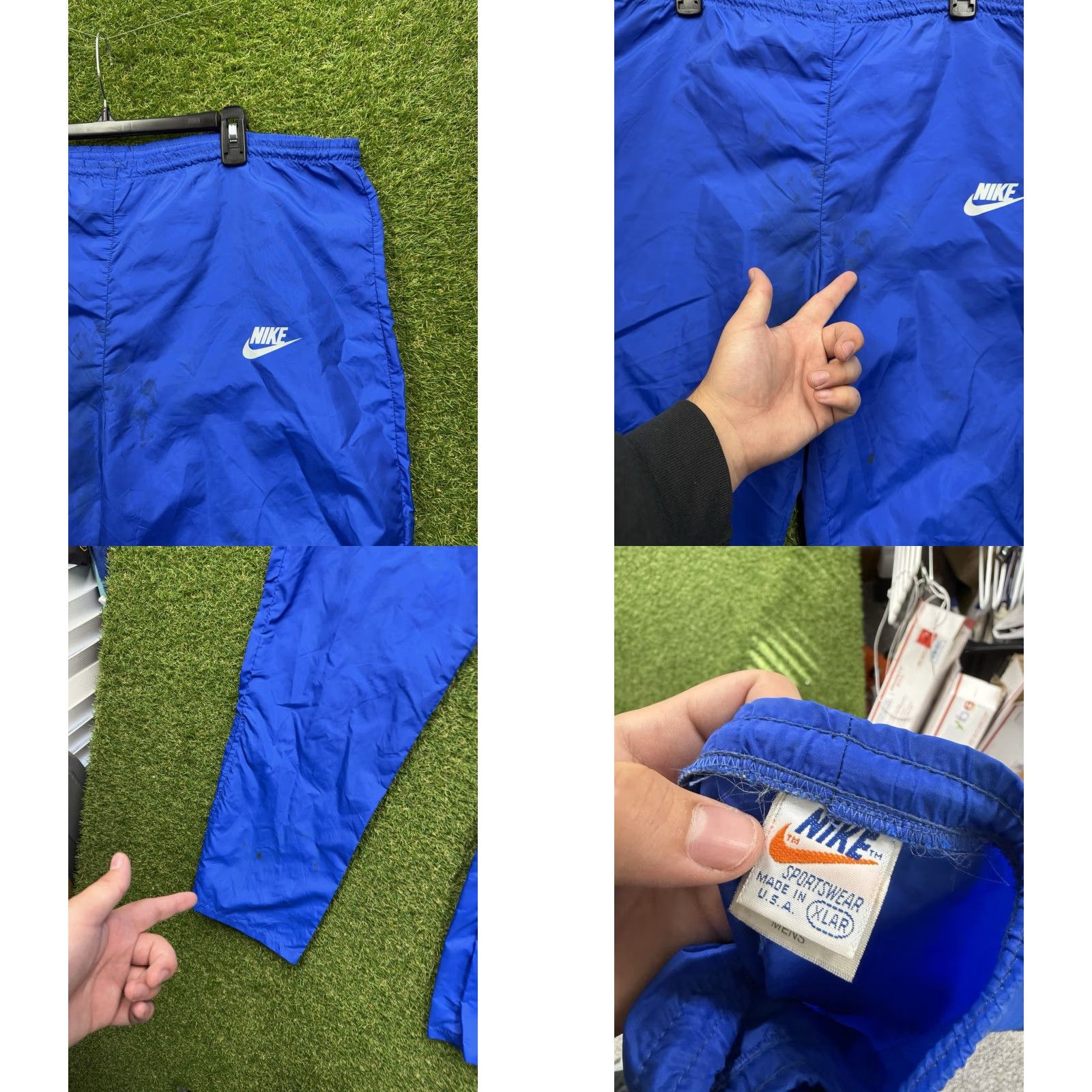 Nike VINTAGE Nike Track Pants Mens XL Blue USA Made Sportswear 70s Swoosh Unlined Size US 36 / EU 52 - 8 Thumbnail