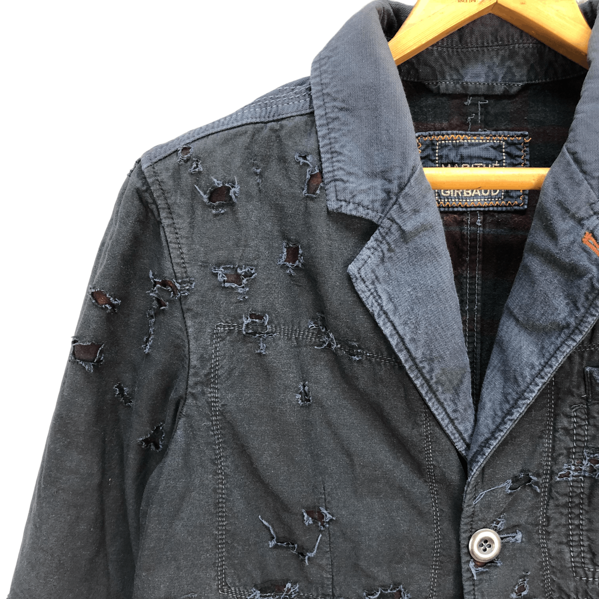 Marithe + Francois Girbaud 🔥MFG TRASHED DISTRESSED DESIGN JACKET #5761-205 Size US M / EU 48-50 / 2 - 3 Thumbnail