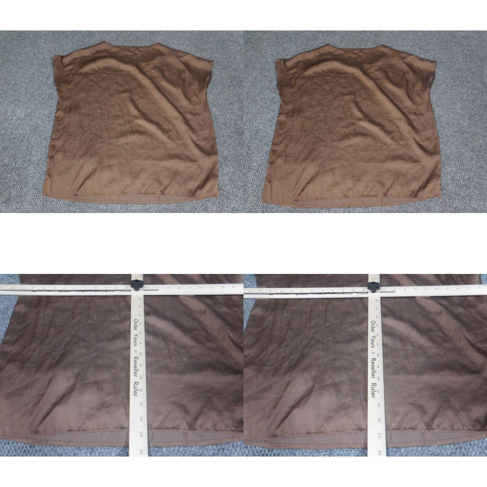 Ann Taylor Loft Shirt Womens M Brown Pullover Sleeveless Collared Button Blouse Casual Polyester Down Regular Modern Basic Ann Taylor Loft Size M / US 6-8 / IT 42-44 - 8 Thumbnail