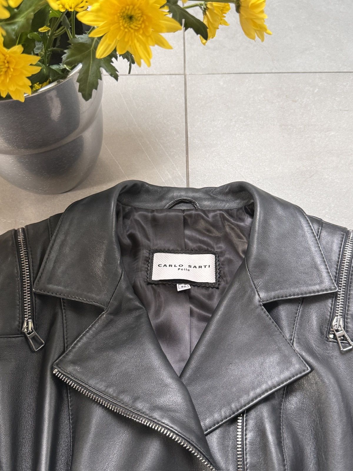 Other Premium Leather Biker Jacket (Genuine Leather) Size M / US 6-8 / IT 42-44 - 2 Thumbnail