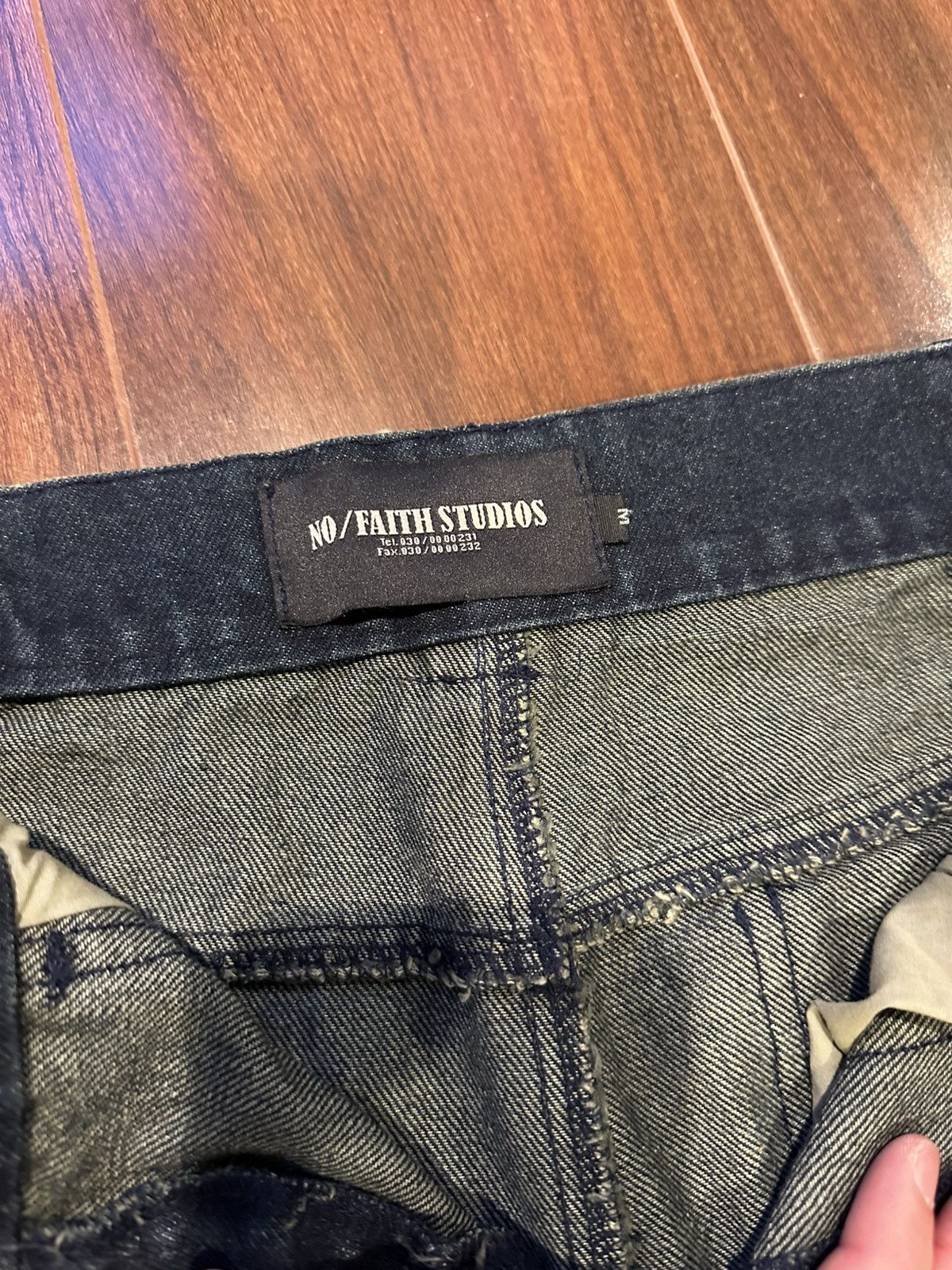 No Faith Studios No faith studios flared denim green/blue Size US 34 / EU 50 - 2 Thumbnail
