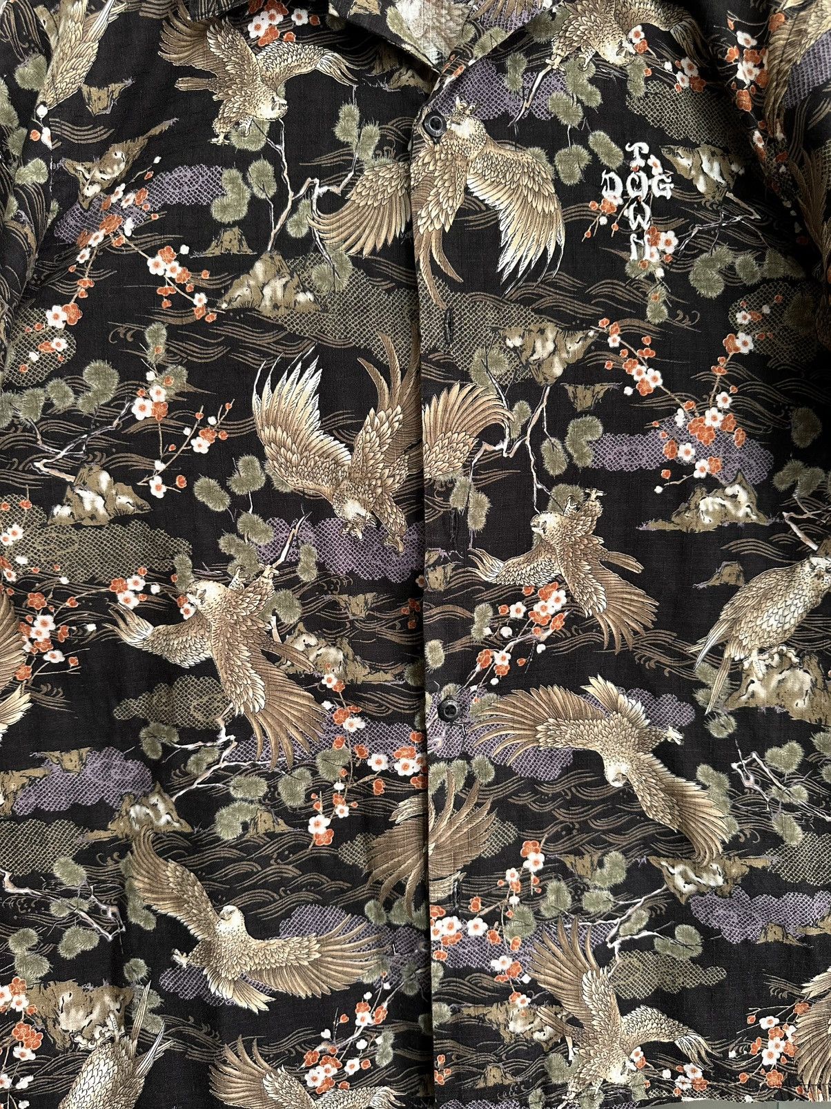 Dogtown × Vintage Vintage Dogtown Black Dragon Japanese Aloha Shirt Size US L / EU 52-54 / 3 - 8 Thumbnail