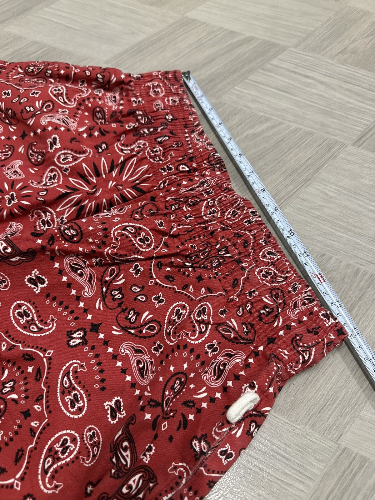 Designer Cookman Chef Short Pants - Red Paisley Size US 30 / EU 46 - 6 Thumbnail