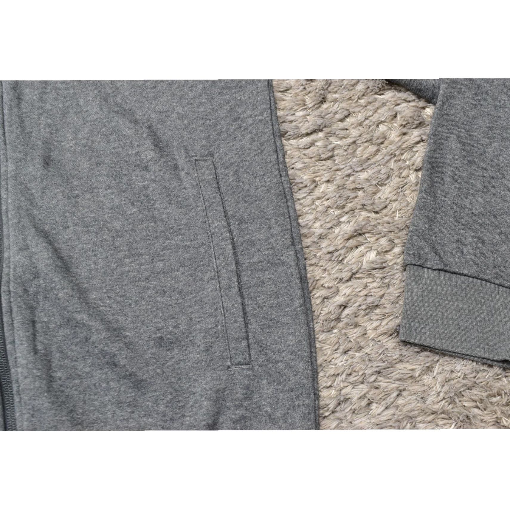 Adidas Adidas Mens Small Gray Cotton Blend Full Zip Solid Basic Jacket Hooded Shirt Size US S / EU 44-46 / 1 - 6 Thumbnail