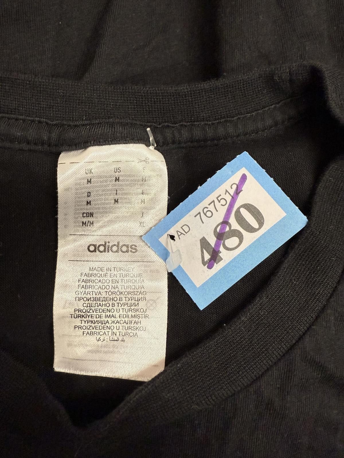 Adidas Adidas Black Graphic T-Shirt Size M Size US M / EU 48-50 / 2 - 2 Thumbnail